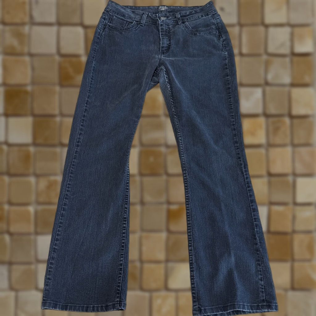 Vintage Lee Riders Jeans Mid Rise Straight Leg Size 12M Faded Black Stretch Size 34" / US 12 / IT 48 - 1 Thumbnail