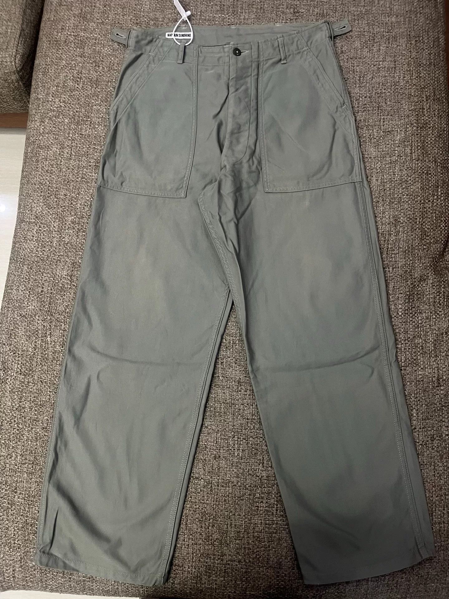 Kaptain Sunshine KAPTAIN SUNSHINE BAKER PANTS Gray Green Size US 32 / EU 48 - 1 Thumbnail