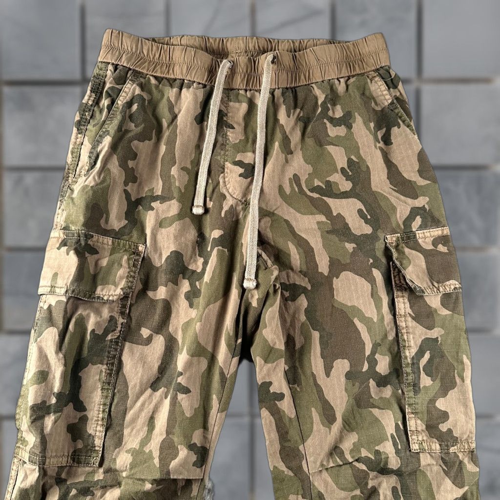 James Perse James Perse Pants Womens 0 Camo Cargo Drawstring Waist Cotton Ripstop Tapered Size 25" / US 0 / IT 36 - 1 Thumbnail
