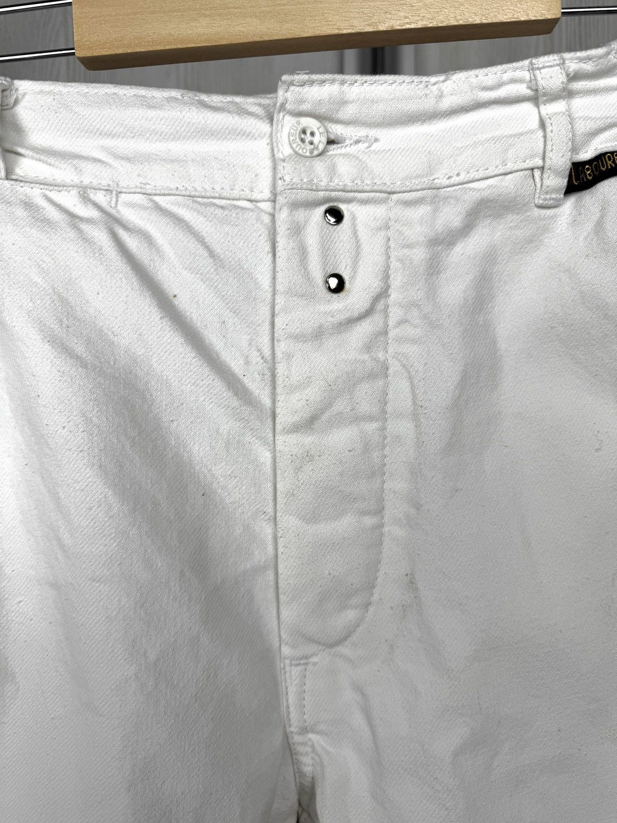 Le Laboureur Le Laboureur Vintage White French Work cotton pants size 40 Size US 30 / EU 46 - 4 Thumbnail