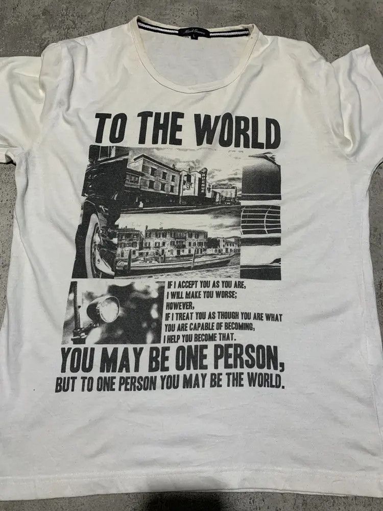Japanese Brand 2000s Mind Games double layer poem to the world t shirt Size US M / EU 48-50 / 2 - 4 Thumbnail