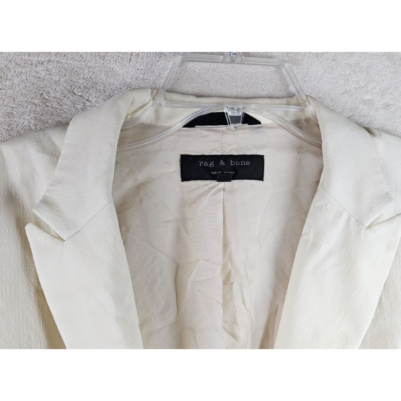 Rag & Bone Rag & Bone Blazer Jacket Wool Ivory Made In USA Size 8 Womens Size M / US 6-8 / IT 42-44 - 3 Thumbnail
