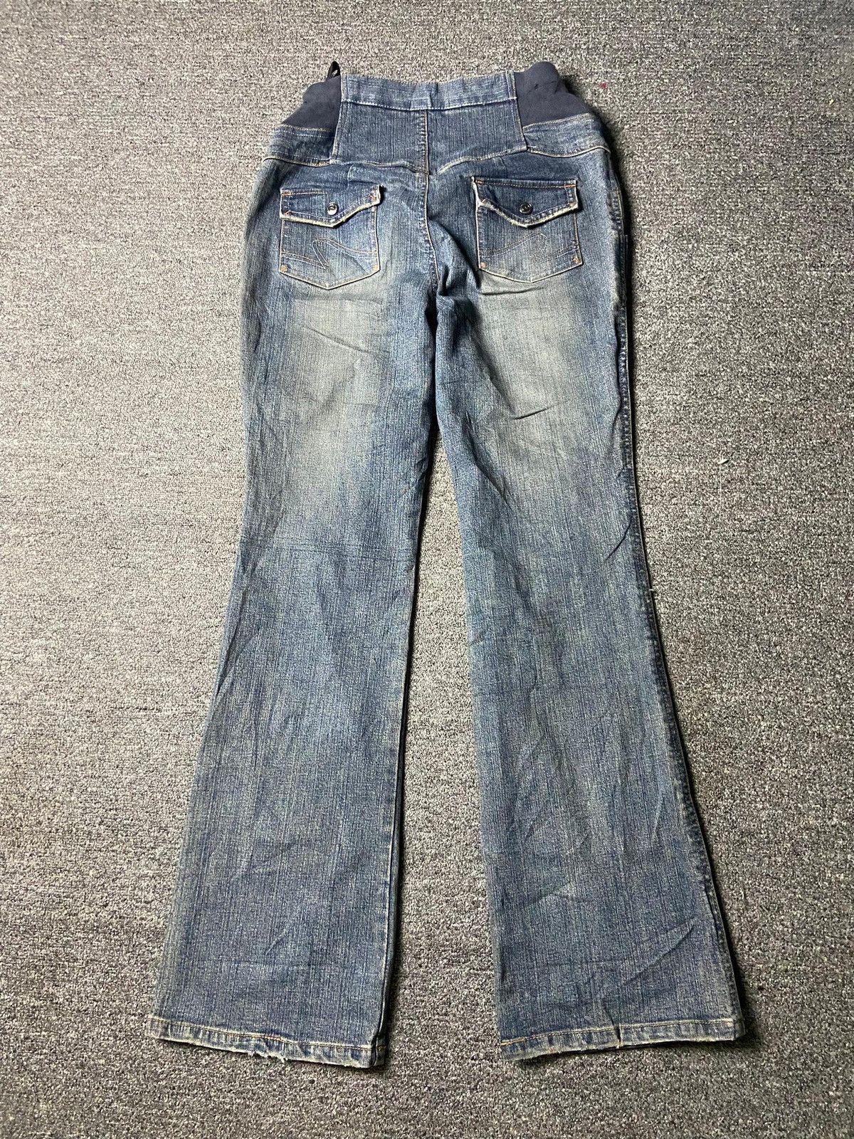 Japanese Brand Alpha Cubic Mother Maternity Jeans Pants (162) Size 34" / US 12 / IT 48 - 2 Thumbnail