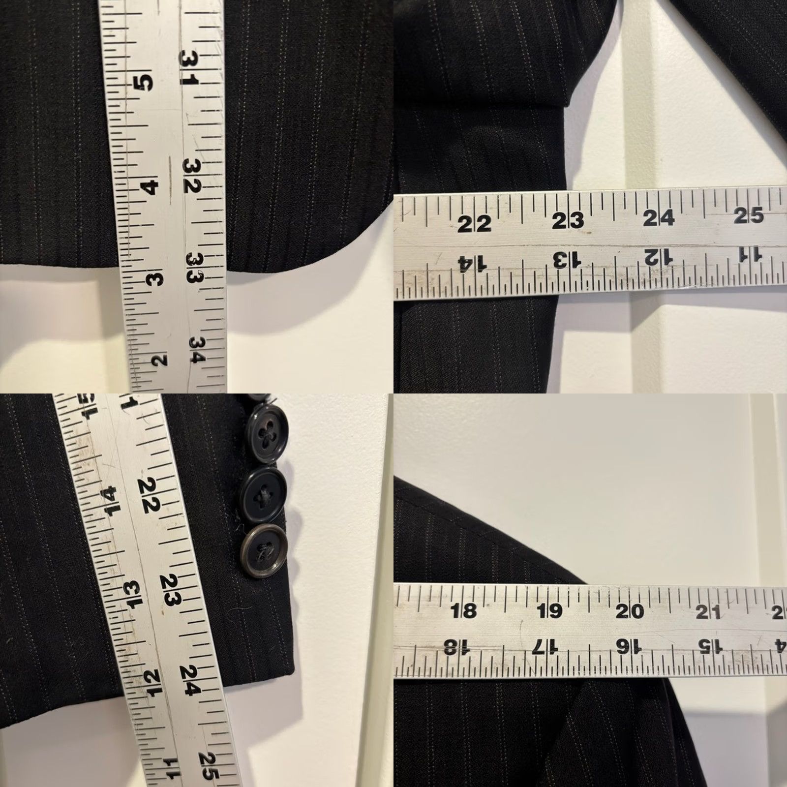 Calvin Klein Calvin Klein Men's Wool Blazer Black Jacket Size 44R Size 44R - 8 Thumbnail