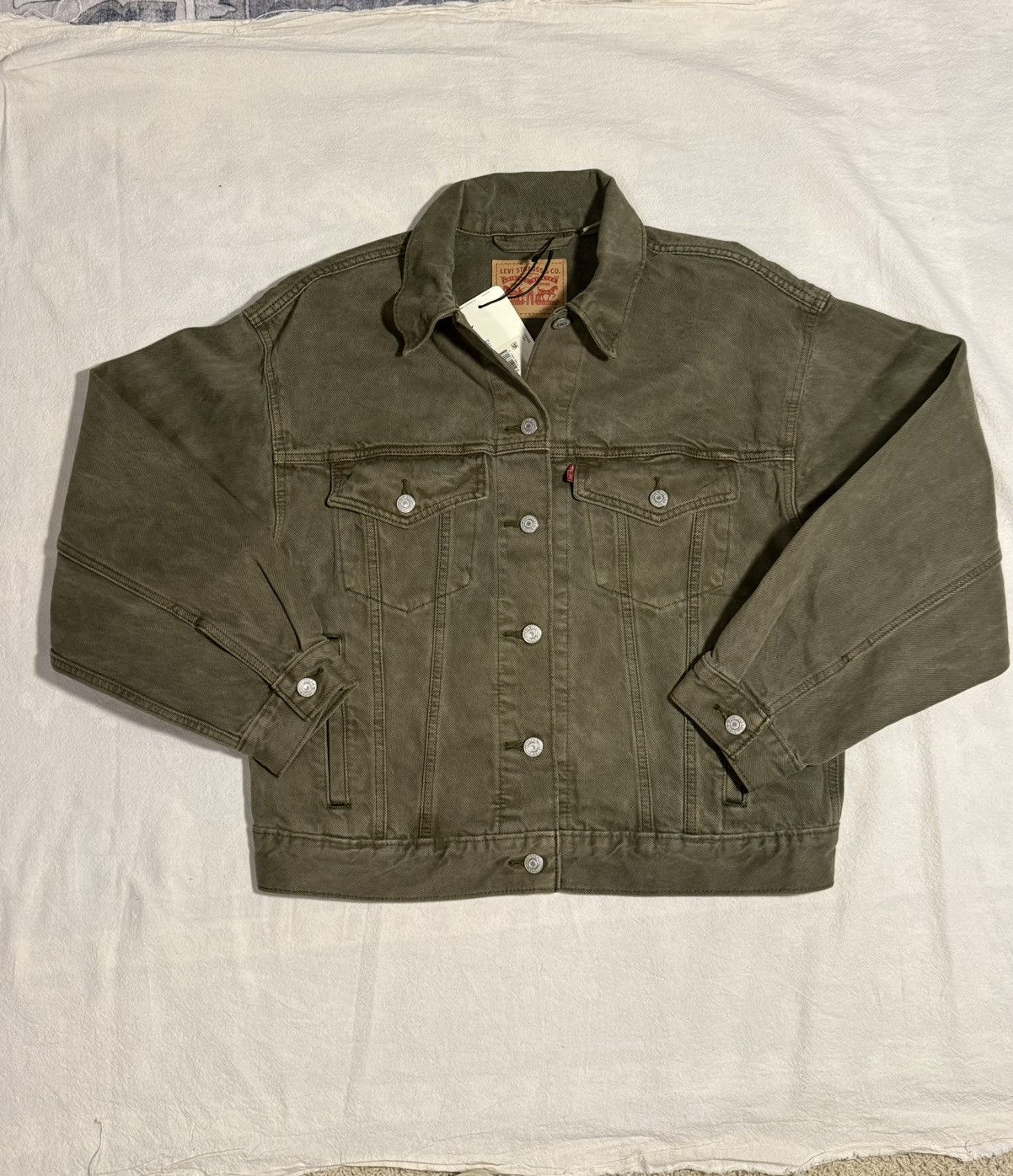 Levi's New Green Denim Jacket Levi’s Size S / US 4 / IT 40 - 1 Thumbnail