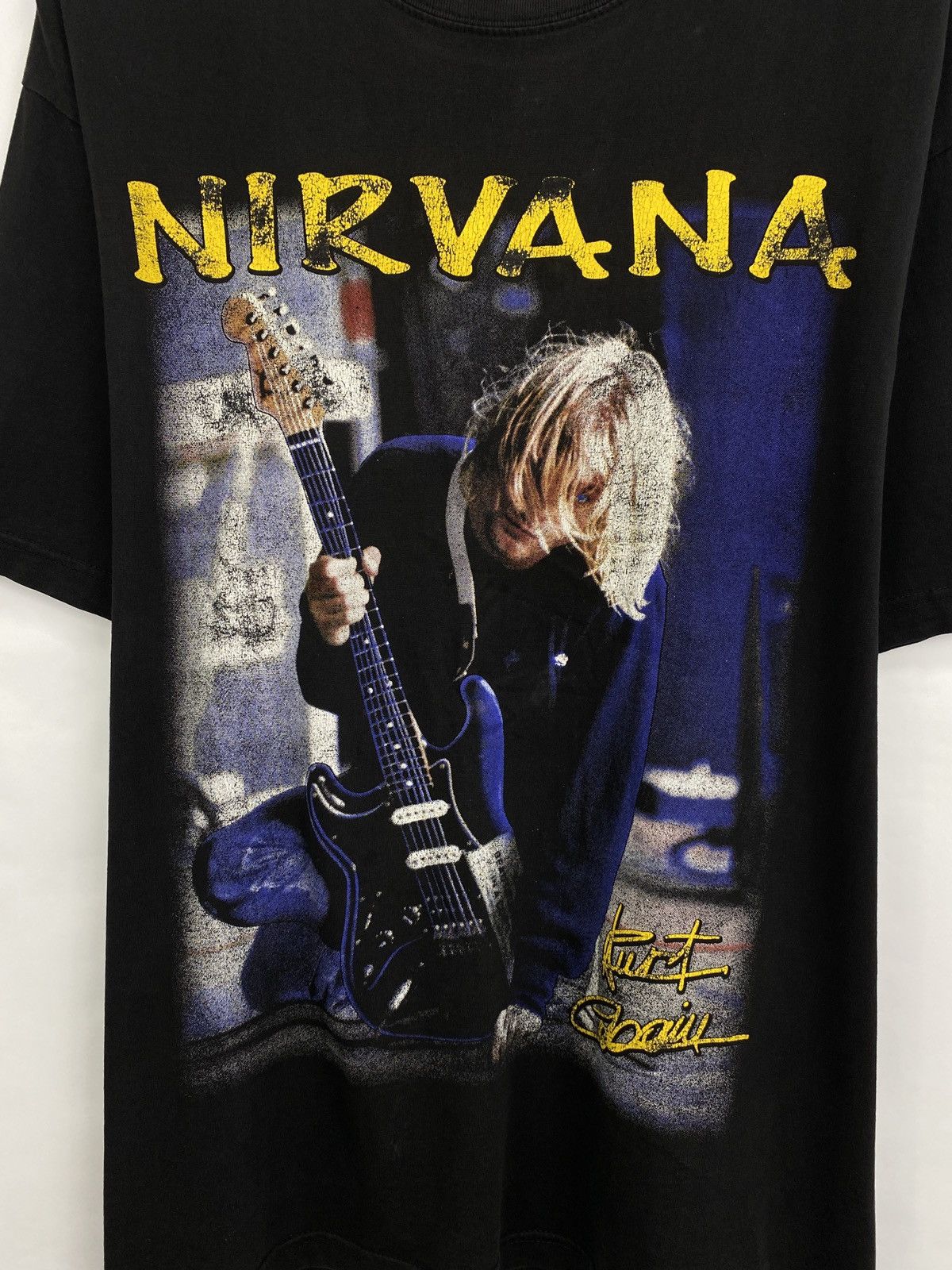 Vintage 90s Kurt Cobain Nirvana T-Shirt Rare Retro Hype Y2K