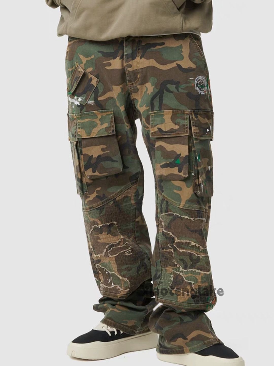 Designer × Japanese Brand × Vintage utility military loose baggy patch camo cargo pants Size US 30 / EU 46 - 3 Thumbnail