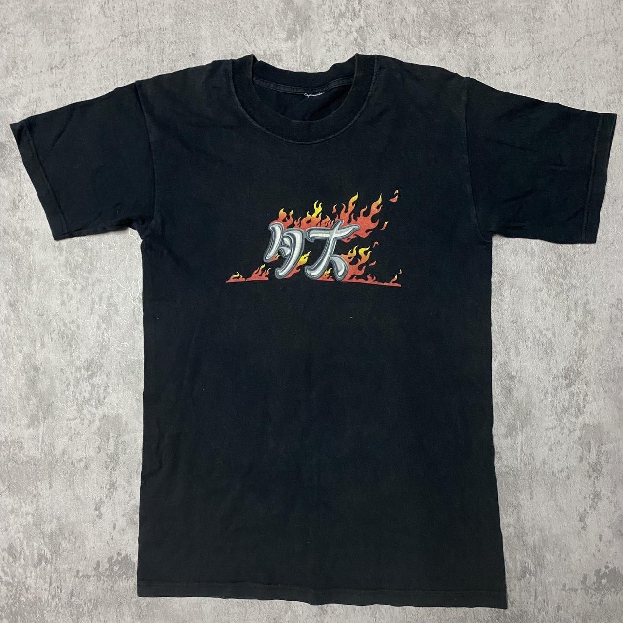 Other Black graphic tee with flame design #skater Size US M / EU 48-50 / 2 - 1 Thumbnail