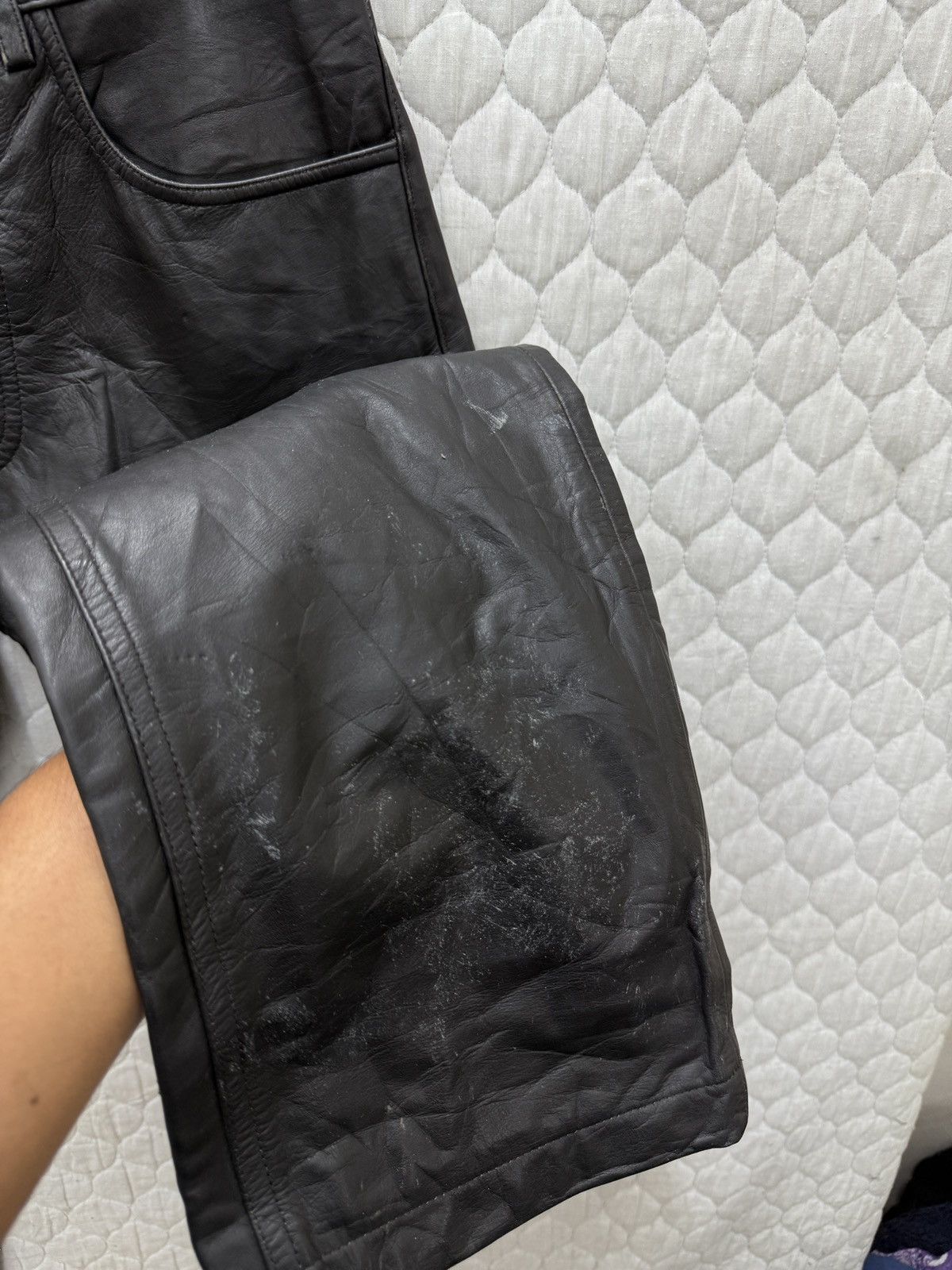 Genuine Leather 🔥🔥🔥ARCHIVE LEATHER PANTS Size US 31 - 7 Thumbnail