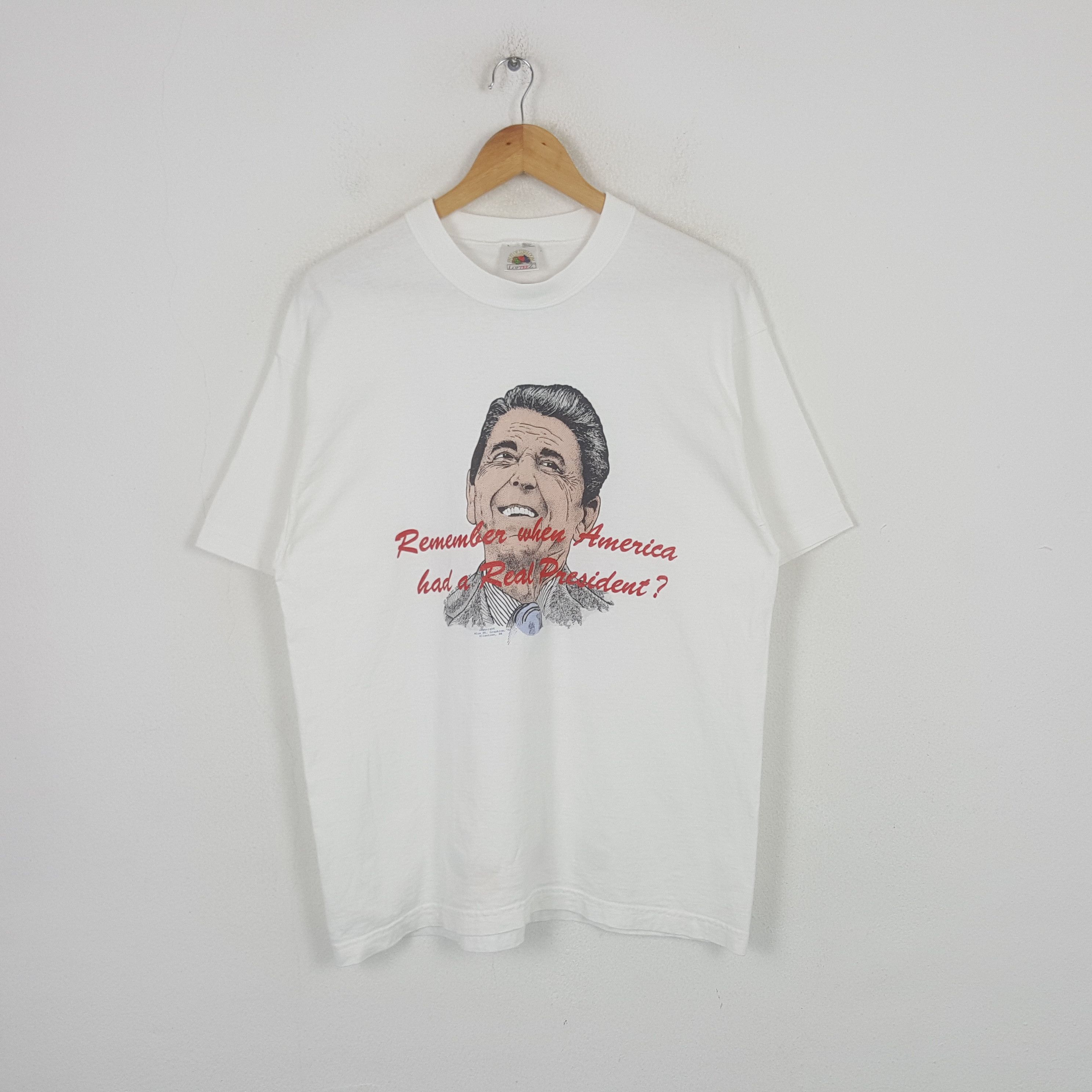 President's Vintage 90's Ronald Reagan US President Tshirt RR28 Size US L / EU 52-54 / 3 - 1 Thumbnail
