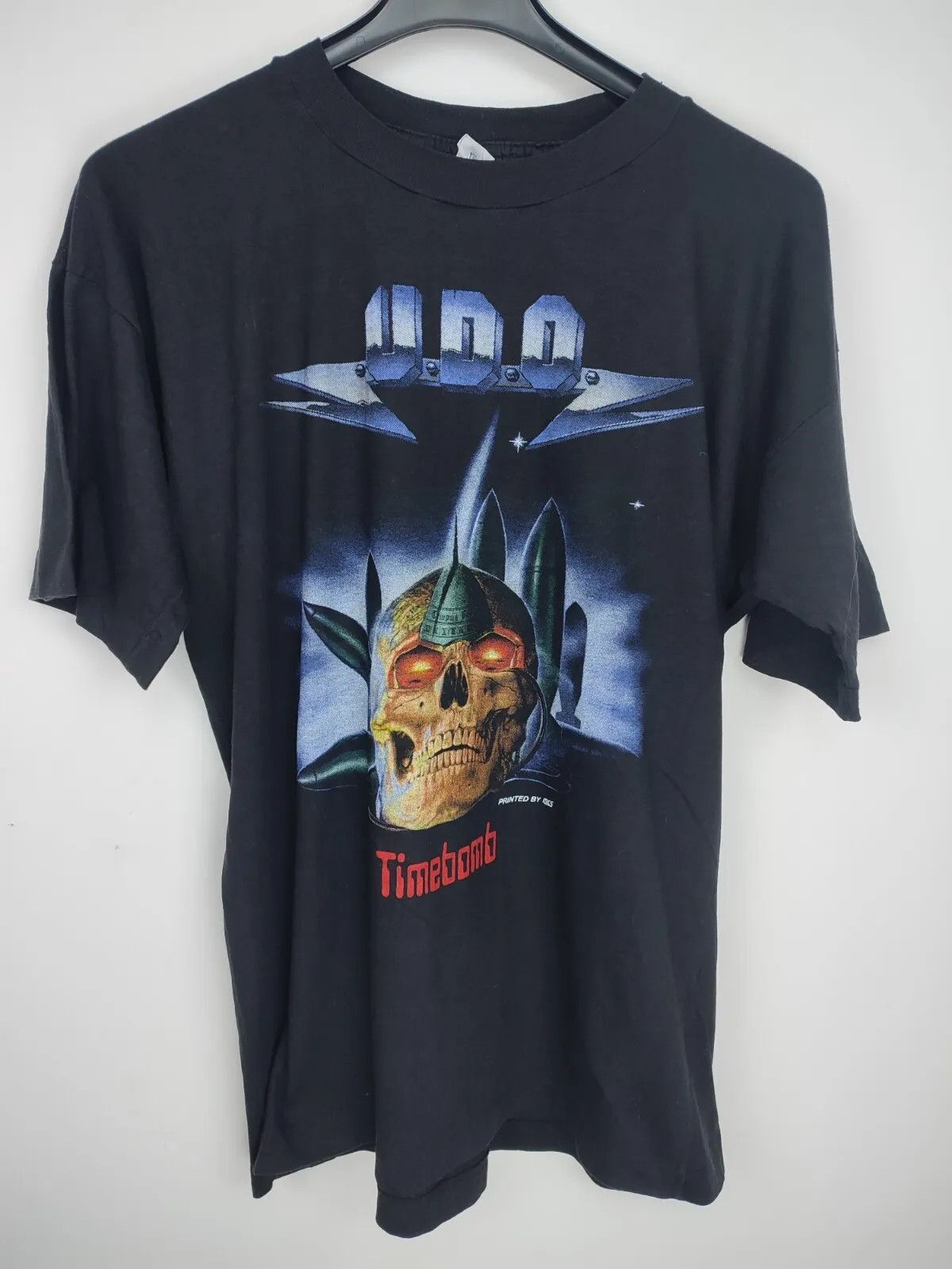 image of Vintage U.d.o. Timebomb Tour 1991 T Shirt Size L in Black, Men's