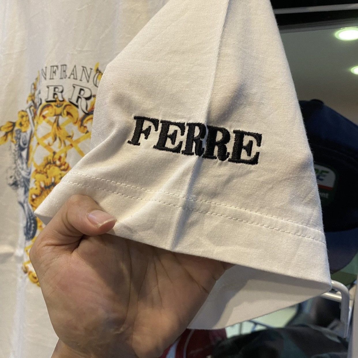 Gianfranco Ferre Vintage 1990s Gianfranco Ferre Affliction Design T-Shirt Size US L / EU 52-54 / 3 - 6 Thumbnail