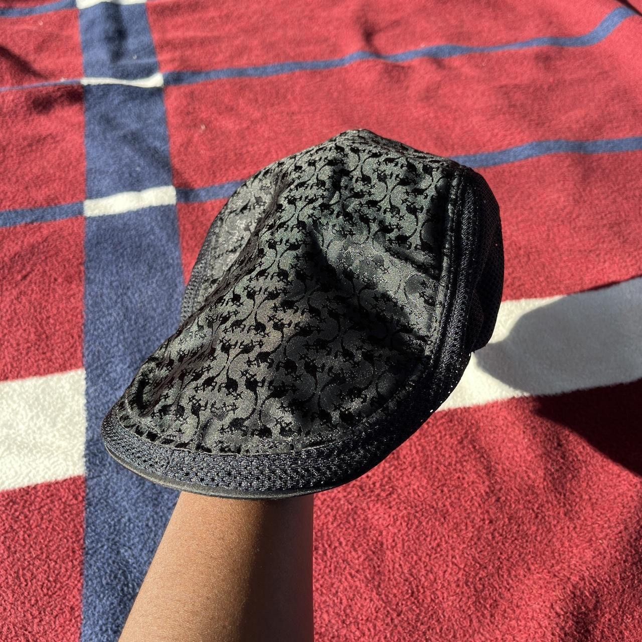 Kangol Rare AOP Kangol blue shiny black woven Kanganude 506 cap Size ONE SIZE - 1 Thumbnail