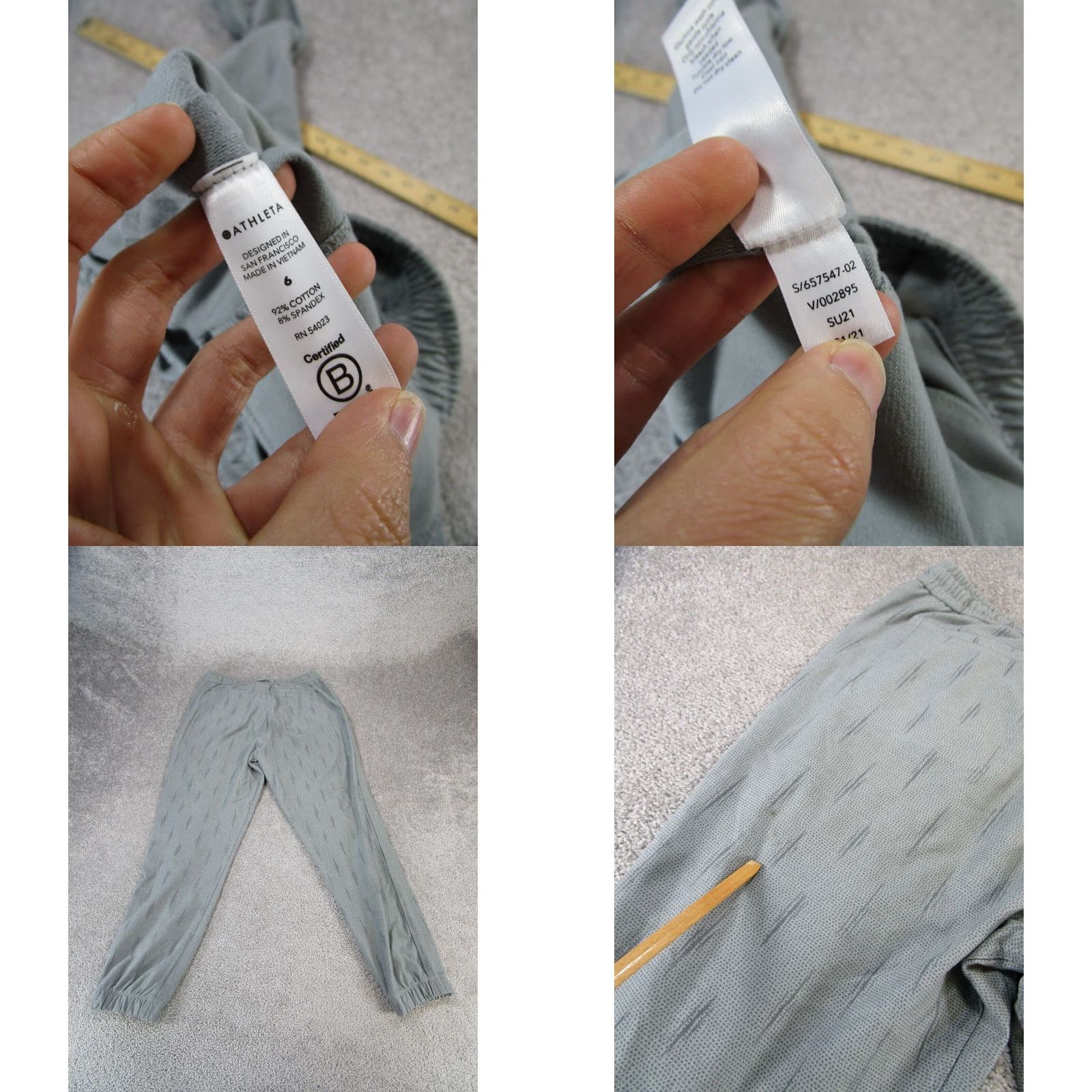 Athleta Athleta Pants Womens 6 Gray Jogger Size 28" / US 6 / IT 42 - 8 Thumbnail