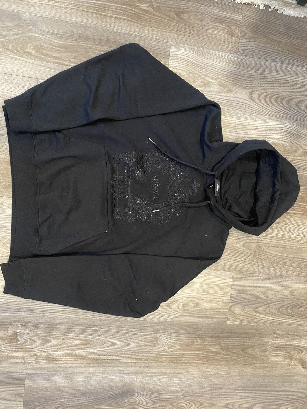 Versace Versace sequence embroidery hoodie Size US L / EU 52-54 / 3 - 4 Thumbnail