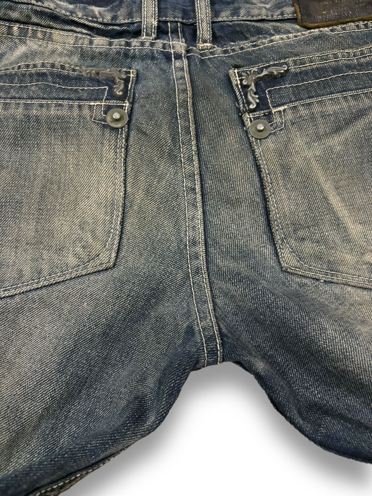If Six Was Nine Vintage Army of NO! Patched Distressed Flare Grunge Jeans Size US 30 / EU 46 - 17 Thumbnail