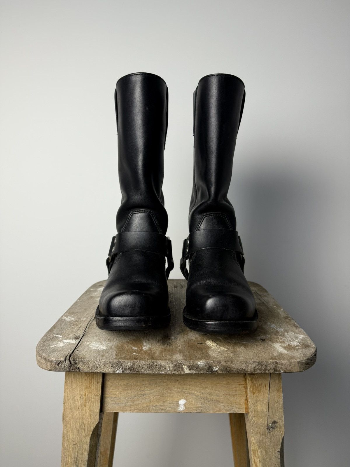 Cowboy Equipment Vintage Cowboy Black Leather Boots Spirit Motors Size US 6 / EU 39 - 8 Thumbnail