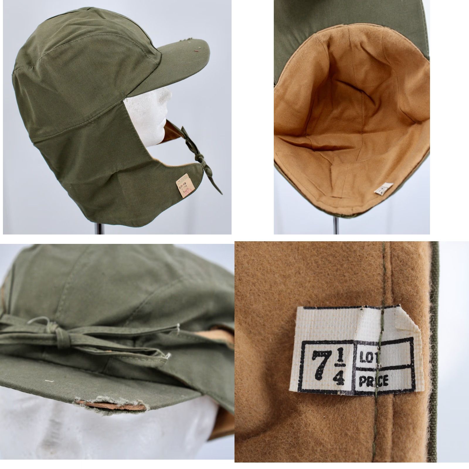 Vintage VINTAGE Men's VTG NOS 1930s Olive Green Hunter Outdoor Cap Sz 7 1/4 Hat 30s Cap Mens Green 30s Size ONE SIZE - 8 Thumbnail