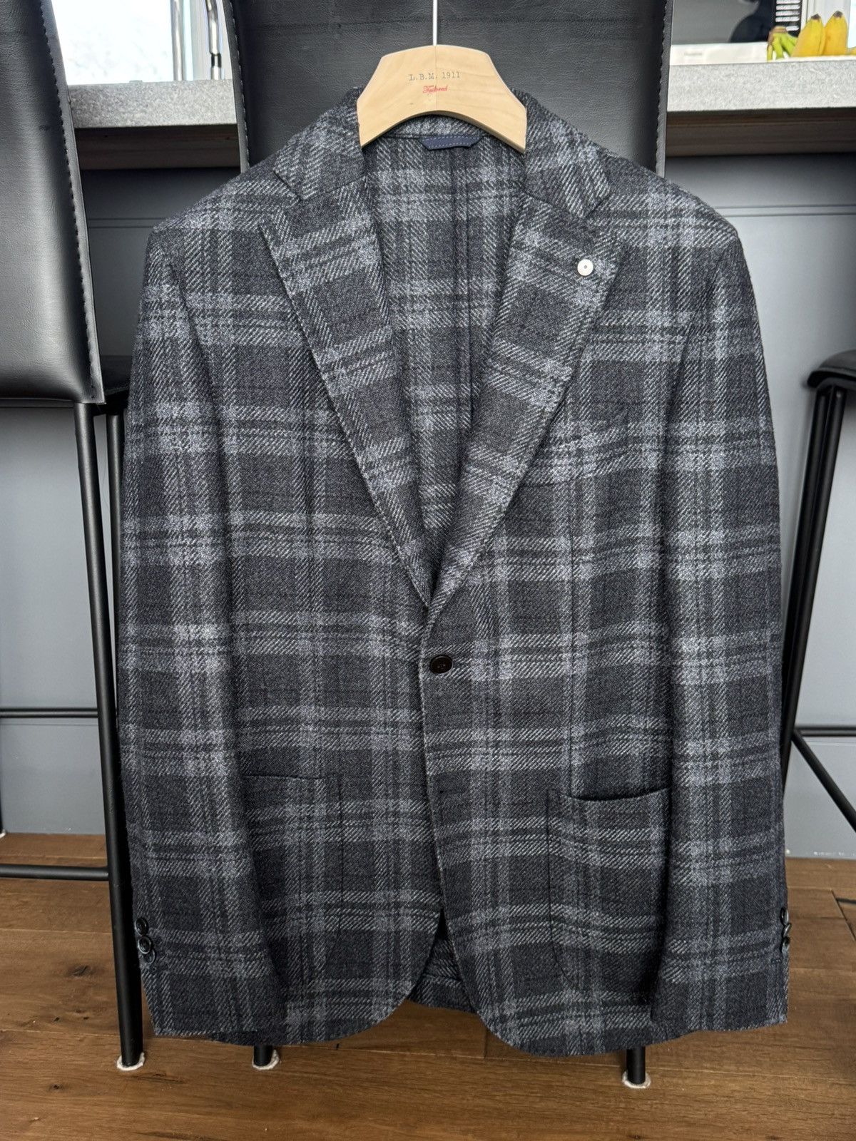 L.B.M. 1911 Charcoal Check L.B.M 1911 Sports Jacket Size 40R - 1 Thumbnail