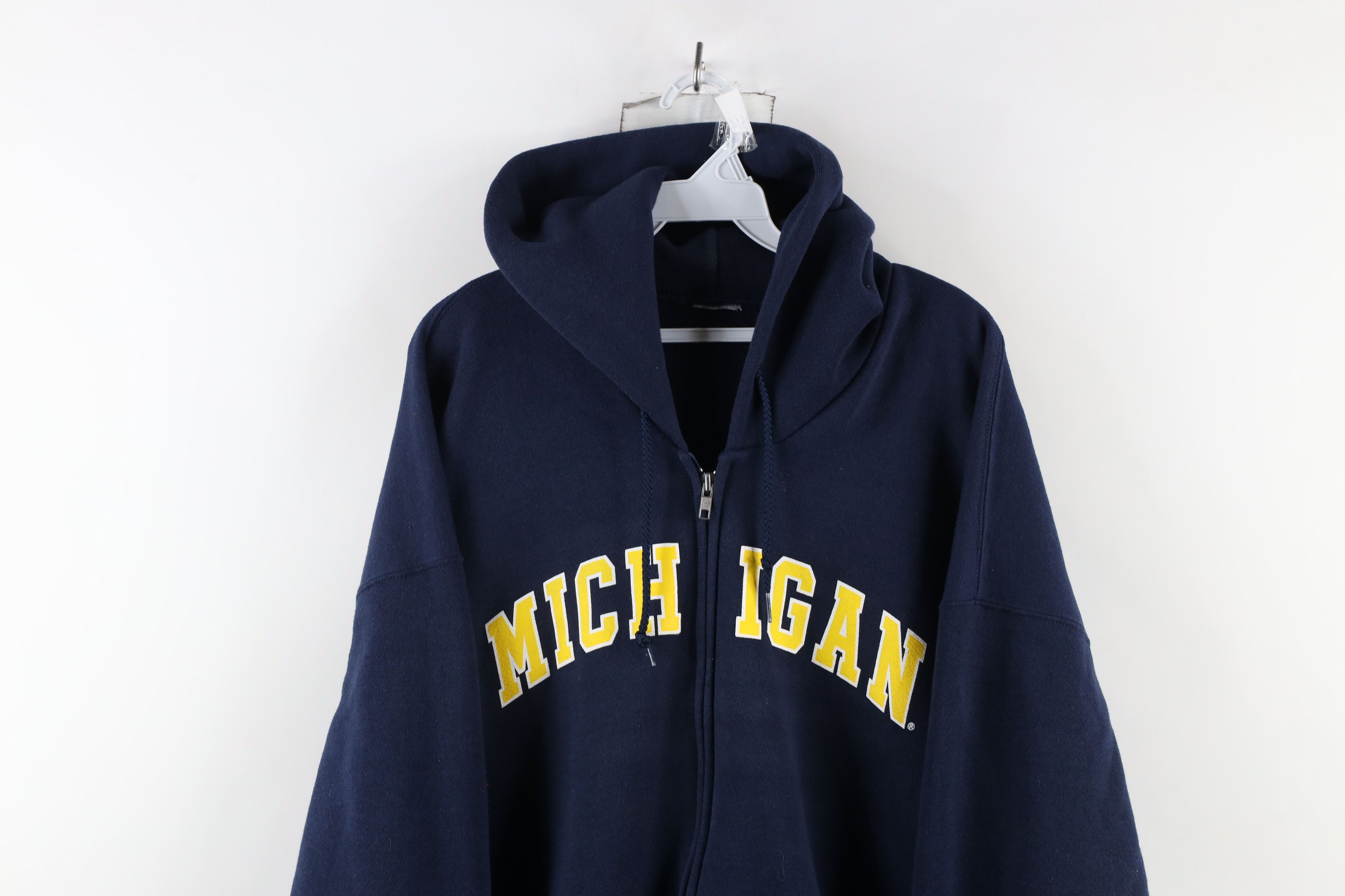 Vintage Vintage 90s Out University of Michigan Full Zip Hoodie Blue Size US XXL / EU 58 / 5 - 2 Thumbnail