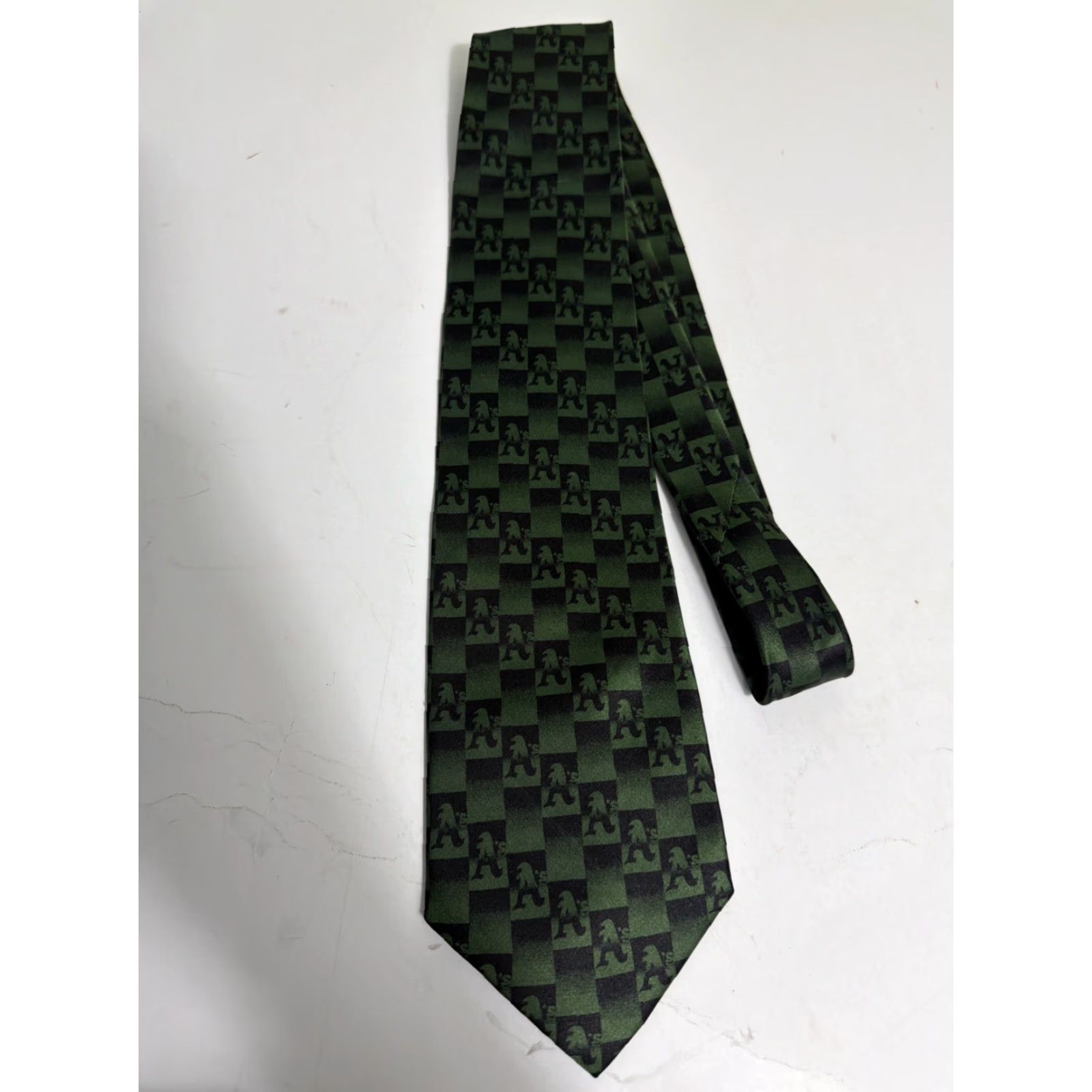 Vintage Y2K Oakland Athletics 100% Silk Neck Tie Macy's Black Green Men Tie Size ONE SIZE - 2 Thumbnail