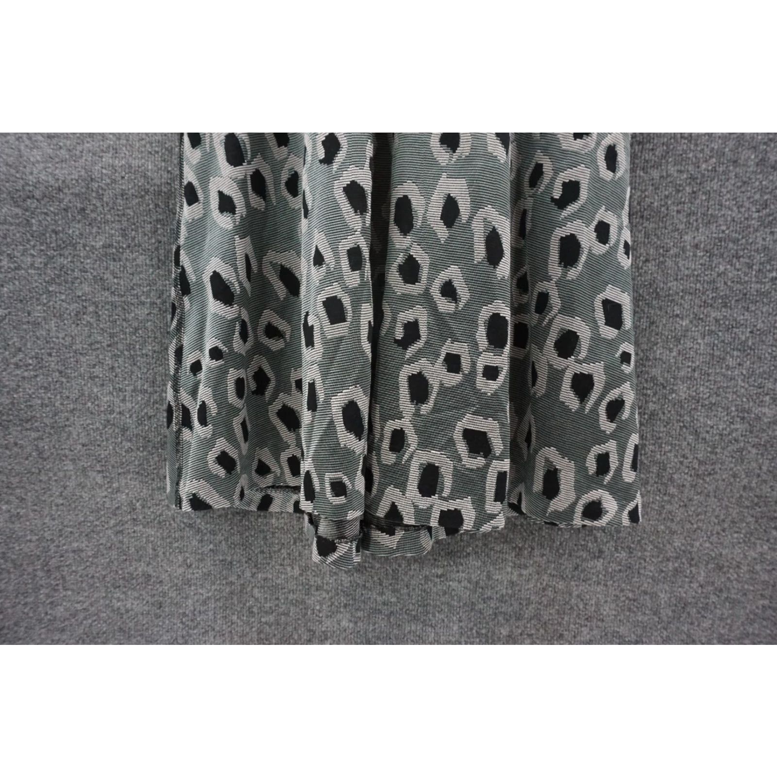 Escada Sport A-Line Dress Womens Size 38 Black Gray Animal Print Sleeveless  V-Neck Casual