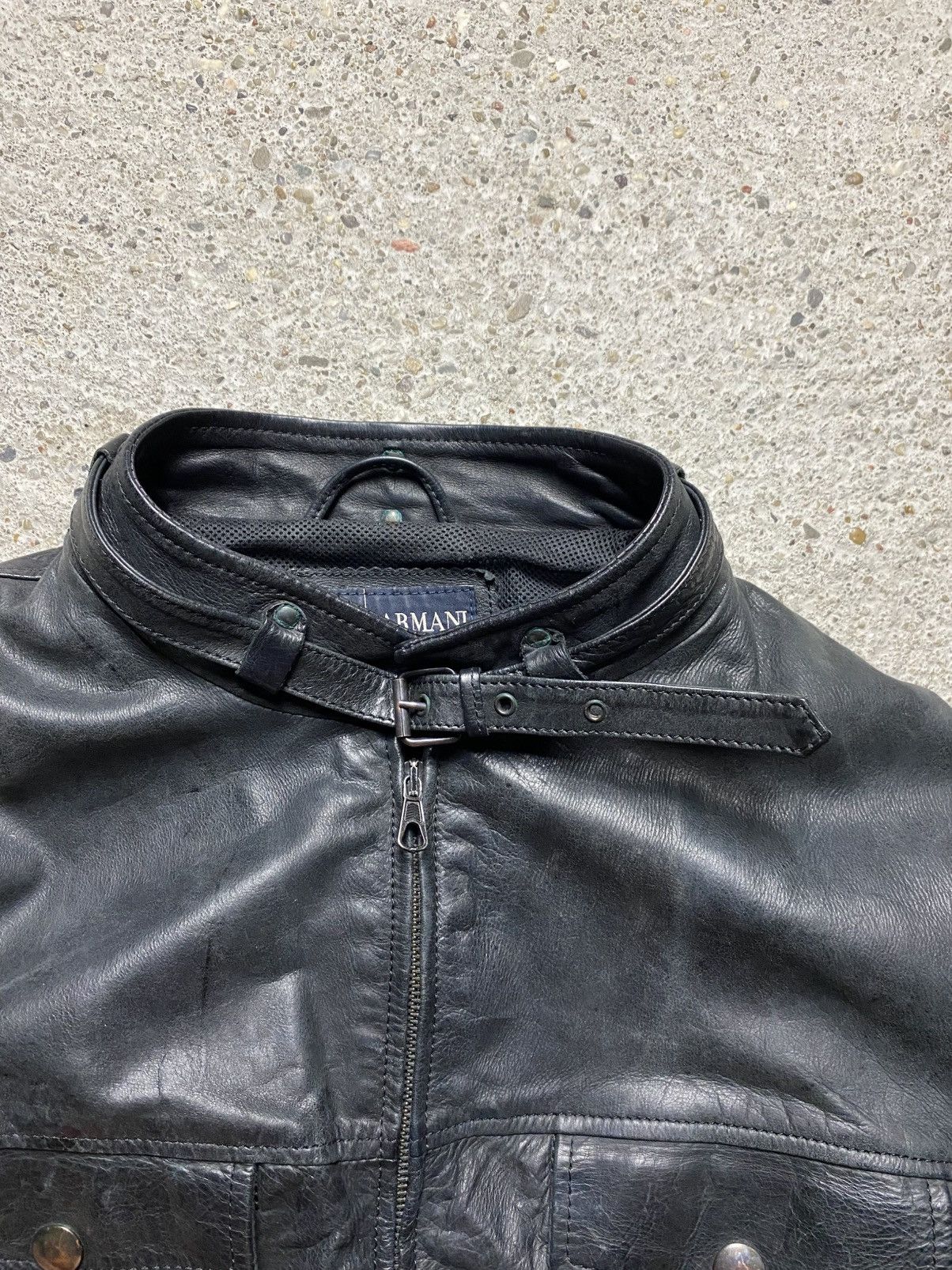 Emporio Armani Armani jeans leather jacket vintage avantgarde archive retro Size US M / EU 48-50 / 2 - 6 Thumbnail