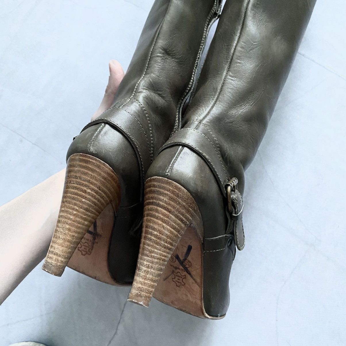 Diesel × Japanese Brand Vintage Diesel Style Lab Leather High Heels Boots Size US 6 / IT 36 - 9 Thumbnail