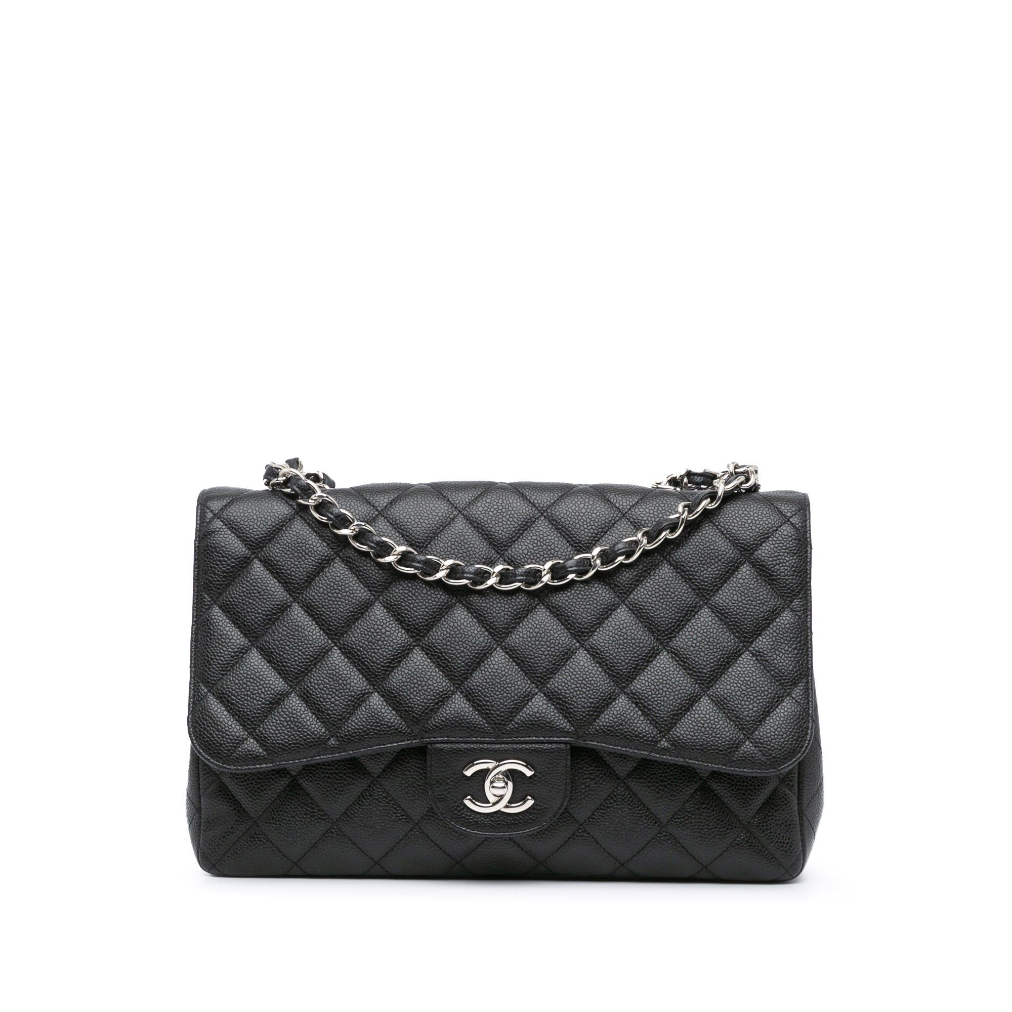 Chanel Chanel Jumbo Classic Caviar Single Flap Black Size ONE SIZE - 1 Thumbnail