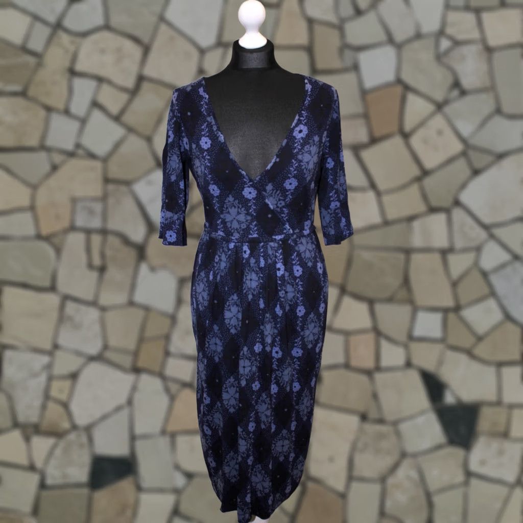 Vintage Gudrun Sjoden Womens Blue Midi Dress M Size M / US 6-8 / IT 42-44 - 1 Thumbnail