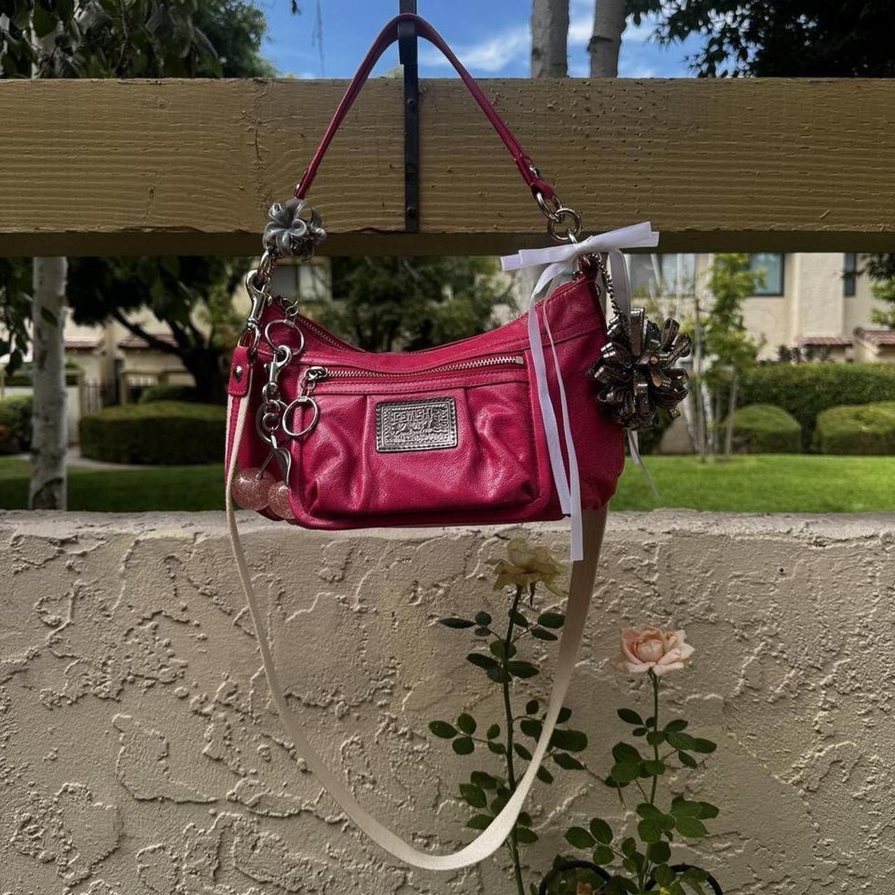 Coach Y2K Coach Hot Pink Patent Leather Convertible Bag | Grailed