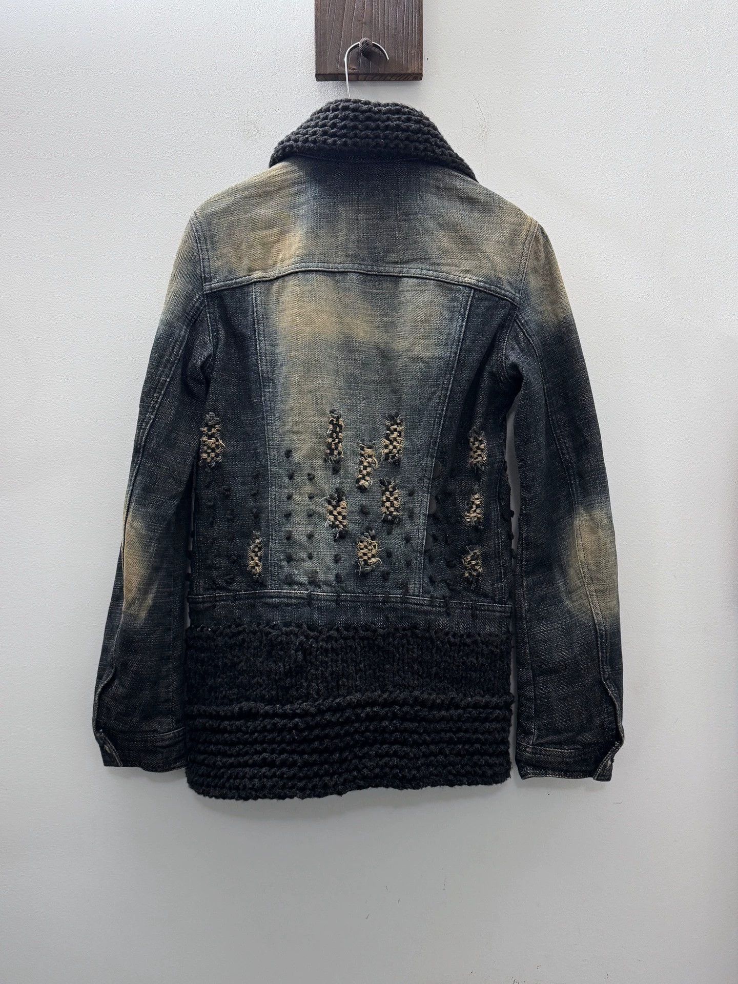Vintage Japan Vintage Denim Knit Patchwork Jacket M Size M / US 6-8 / IT 42-44 - 9 Thumbnail