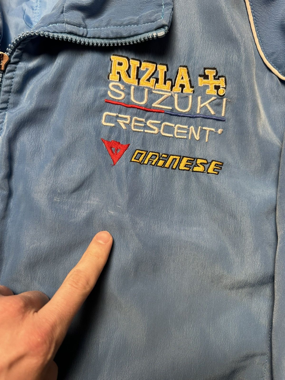 Vintage Vintage Racing jacket Suzuki Dainese Rizla size L logo blue Size US L / EU 52-54 / 3 - 9 Thumbnail