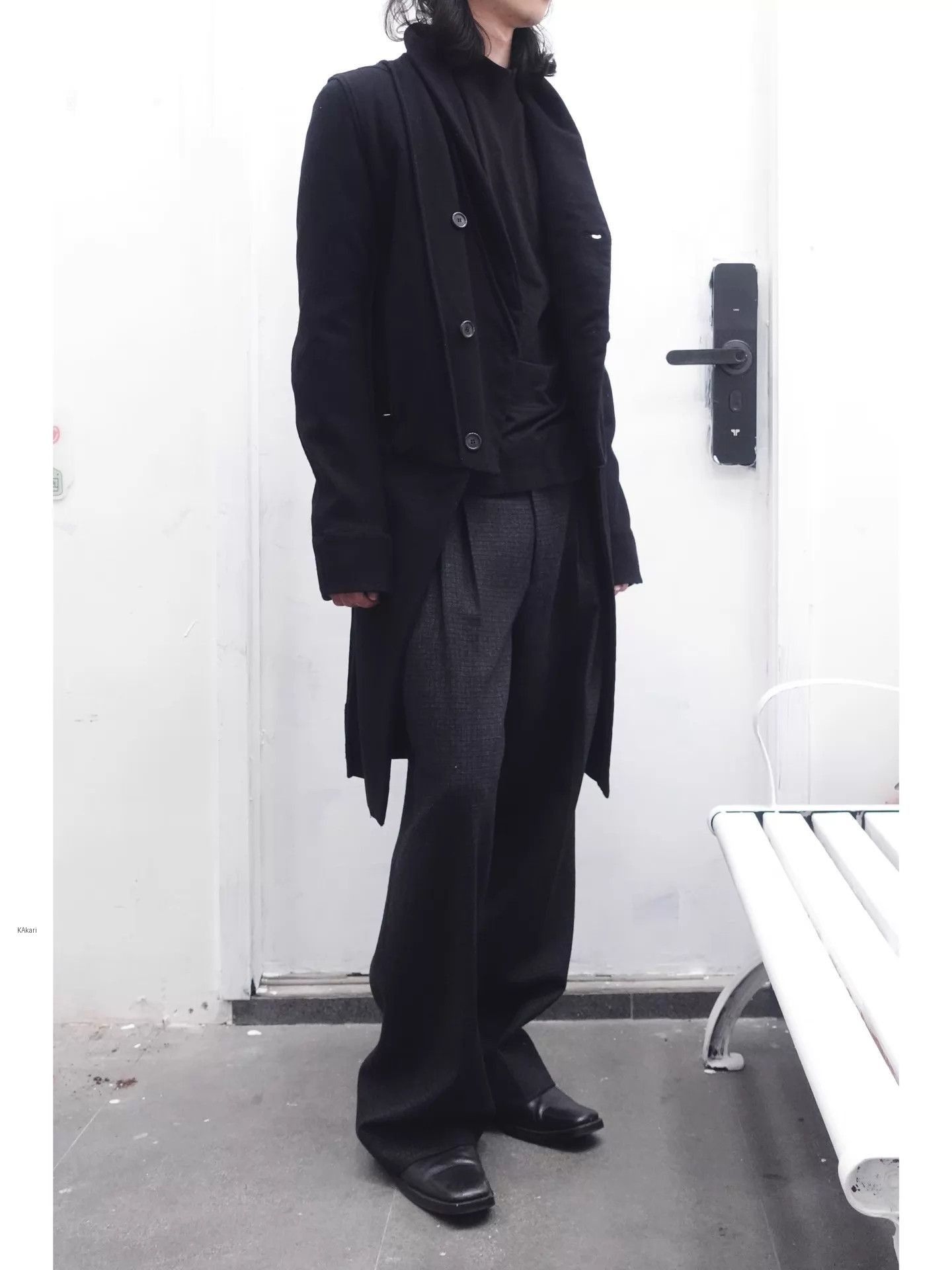 Ann Demeulemeester Long Black Button-Front Coat - XS Size US XS / EU 42 / 0 - 2 Thumbnail