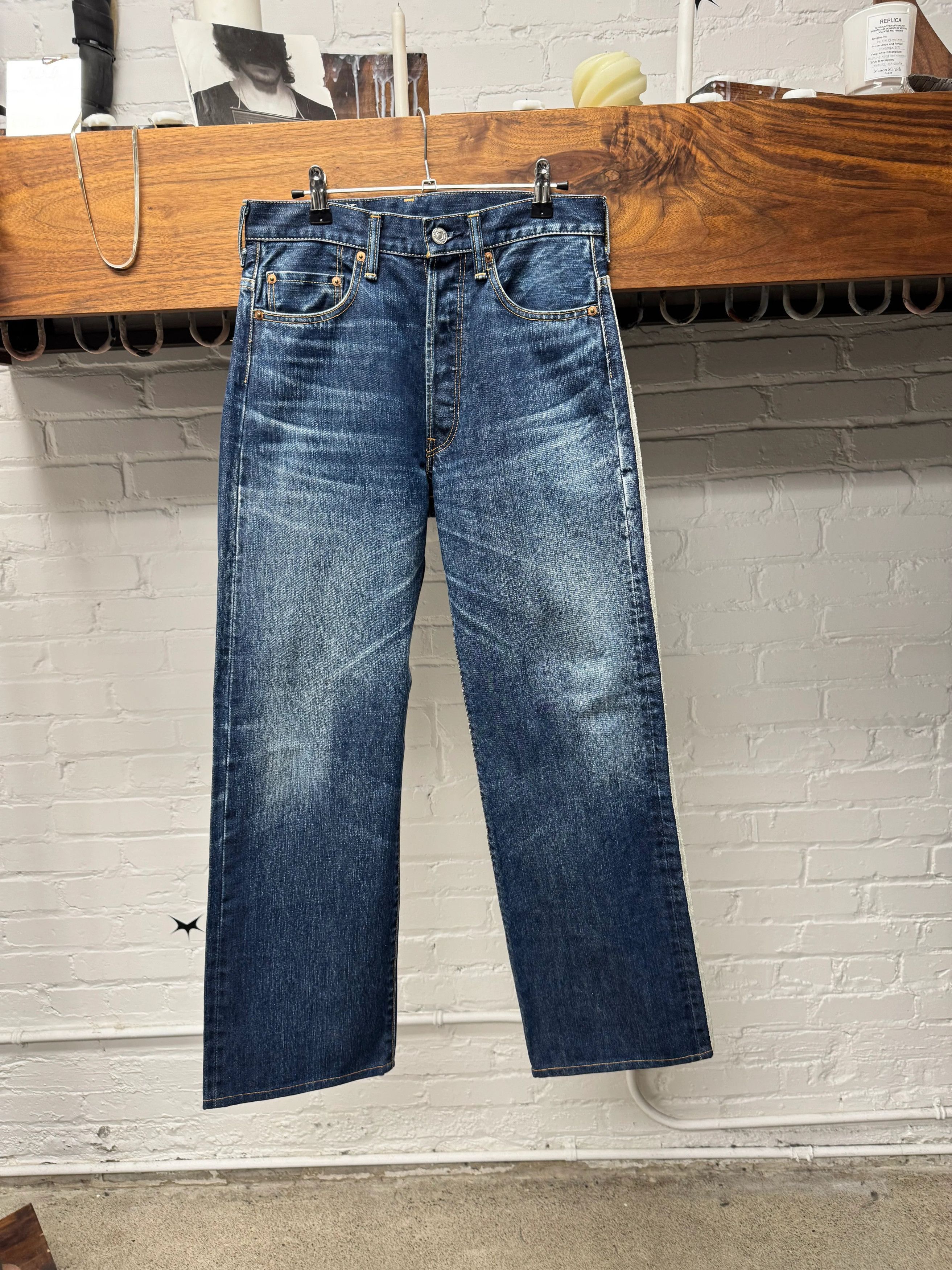 Yohji Yamamoto SS2004 Y-3 Yohji Yamamoto x Adidas ‘3-Stripe’ Blue 1/500 Selvedge Denim Size US 28 / EU 44 - 4 Thumbnail