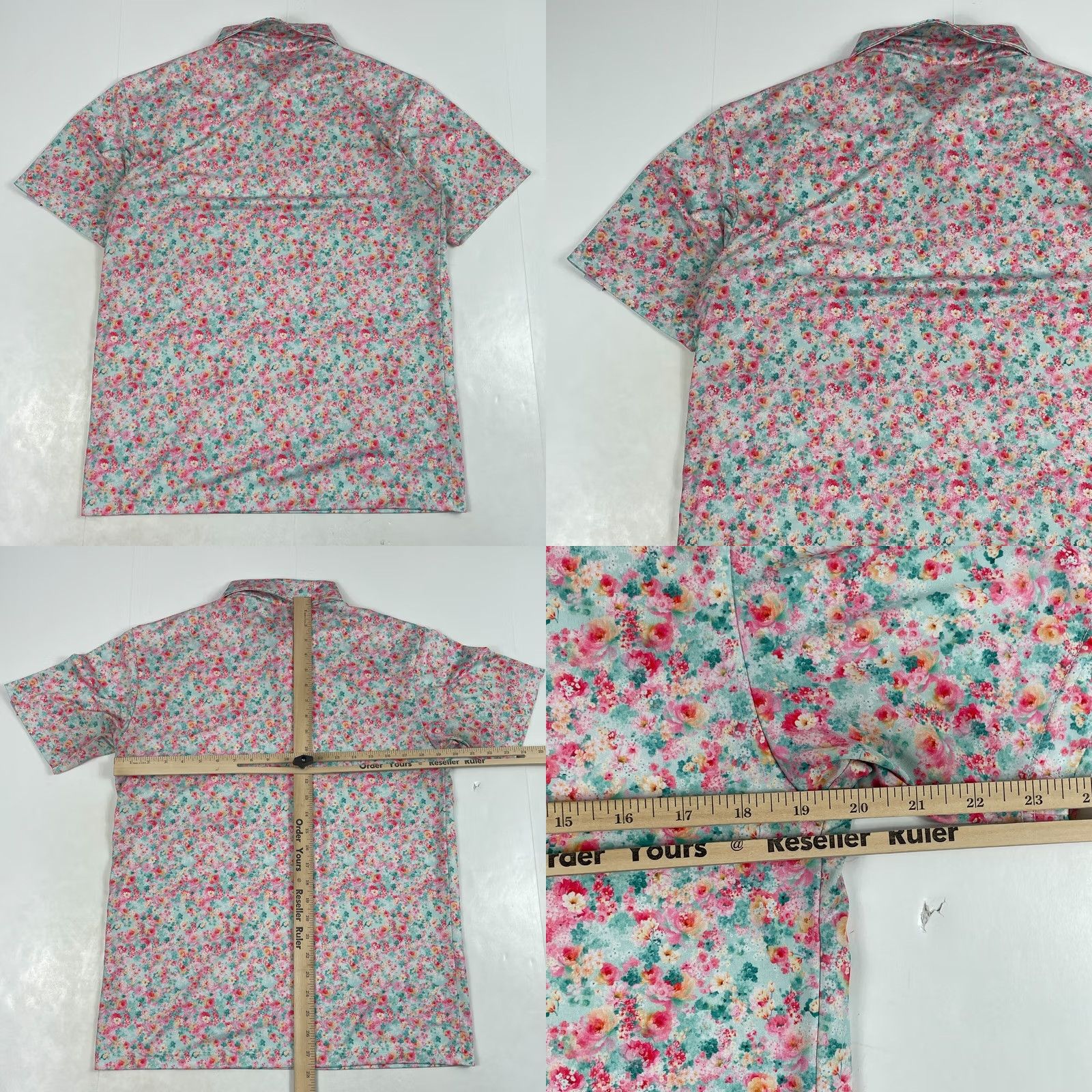 Vintage Proud 90 Hawaiian Golf Polo Shirt - Men's Small Green Size US S / EU 44-46 / 1 - 8 Thumbnail