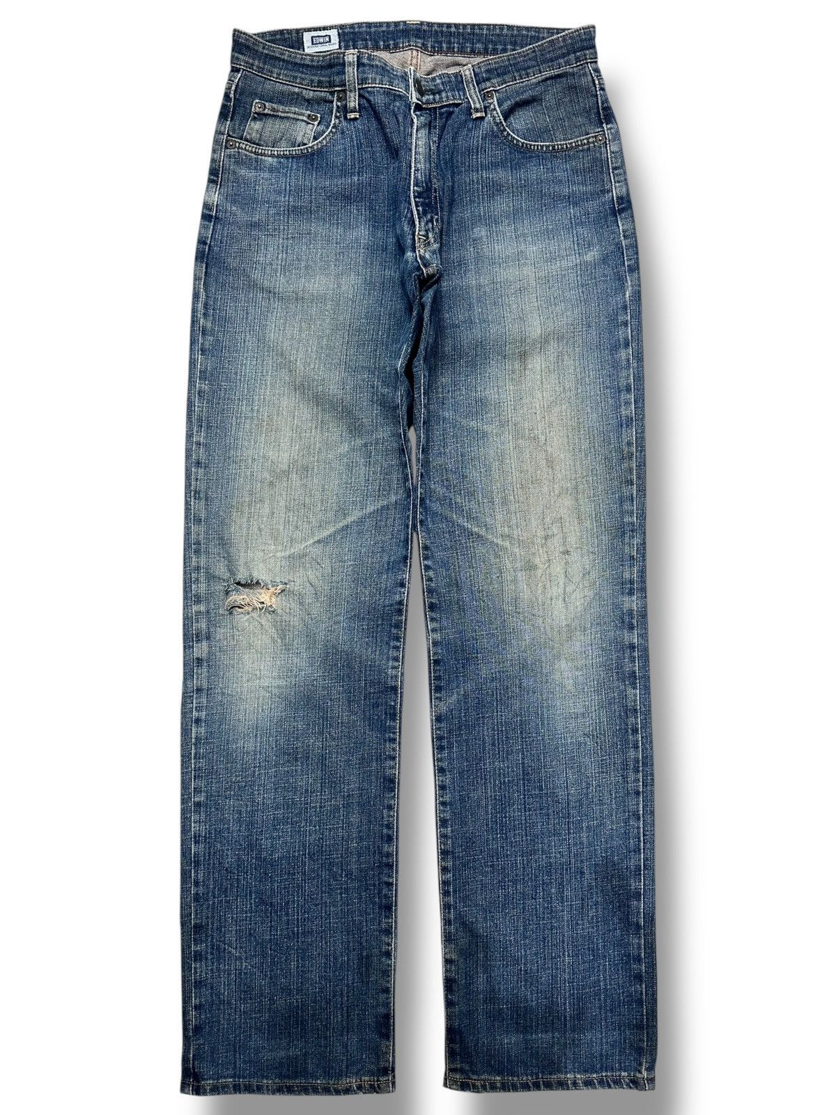 Edwin Vintage EDWIN Distressed Japan Denim With Faded Wash Size US 32 / EU 48 - 1 Thumbnail