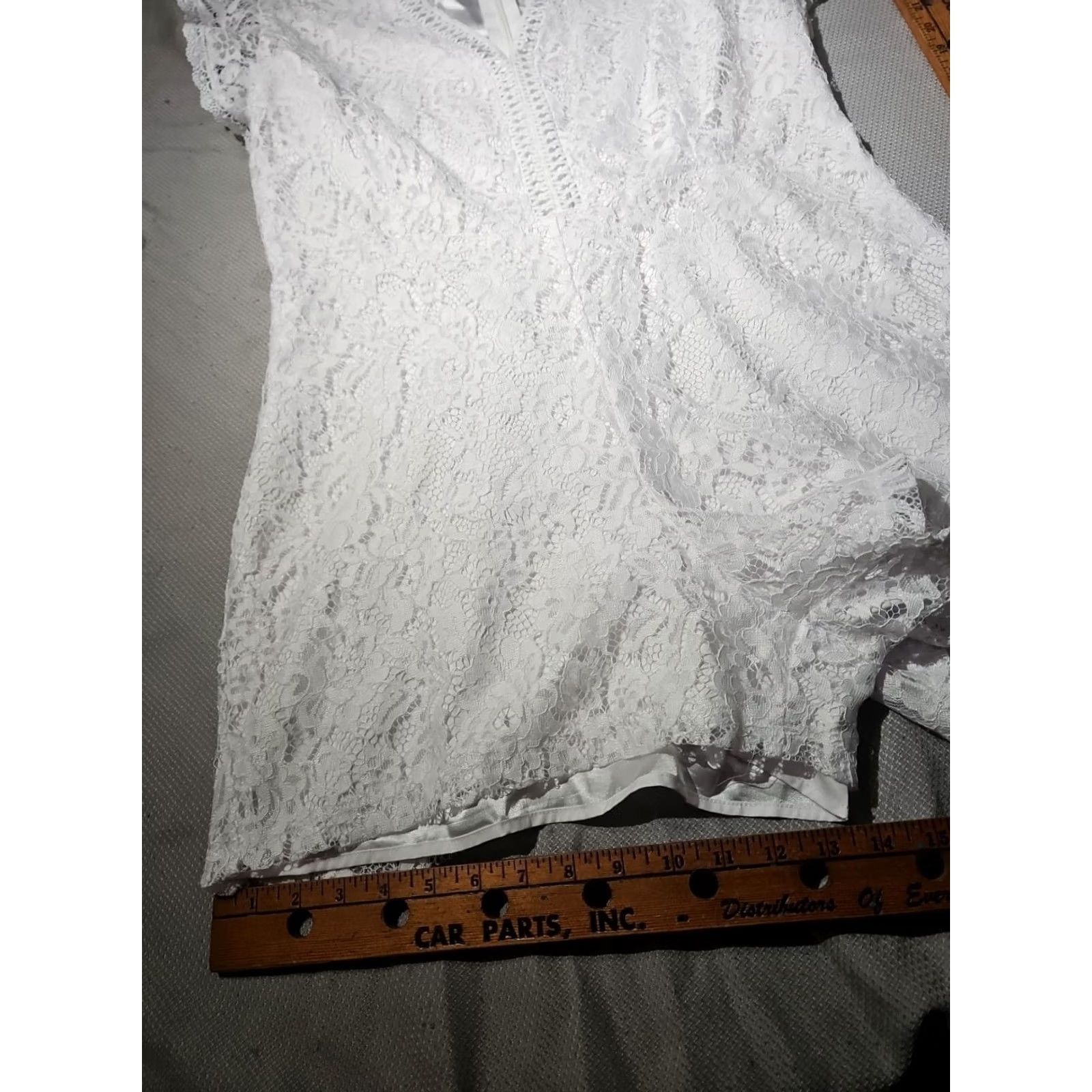 Vintage New York & Co Eyelet Romper Womens XL White Fairy Boho Coquette One Piece Size 40" / US 18 - 7 Thumbnail