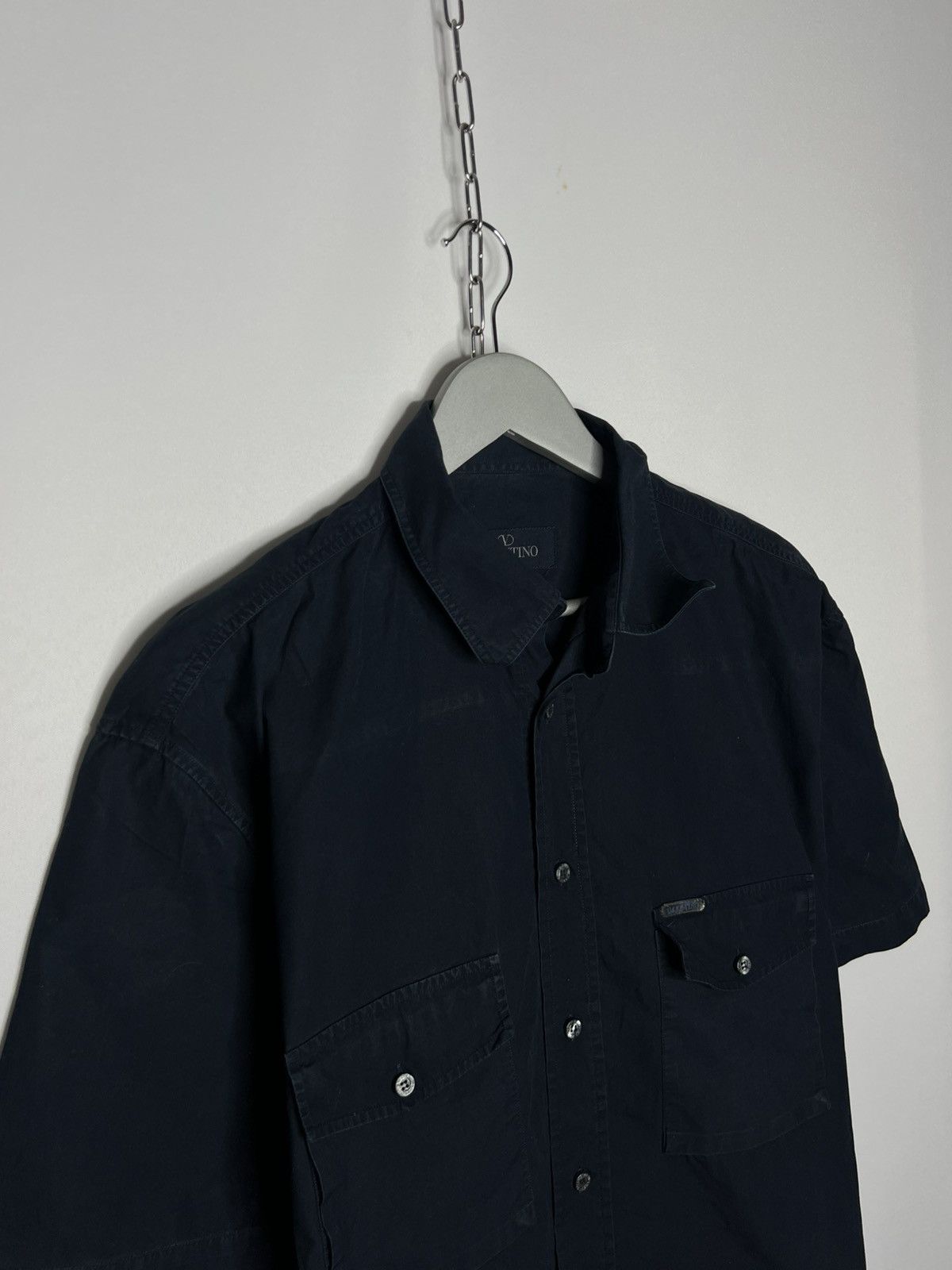 Valentino Vintage Valentino Luxury Shirt Tee Short Sleeve Navy Blue Size US XXL / EU 58 / 5 - 3 Thumbnail