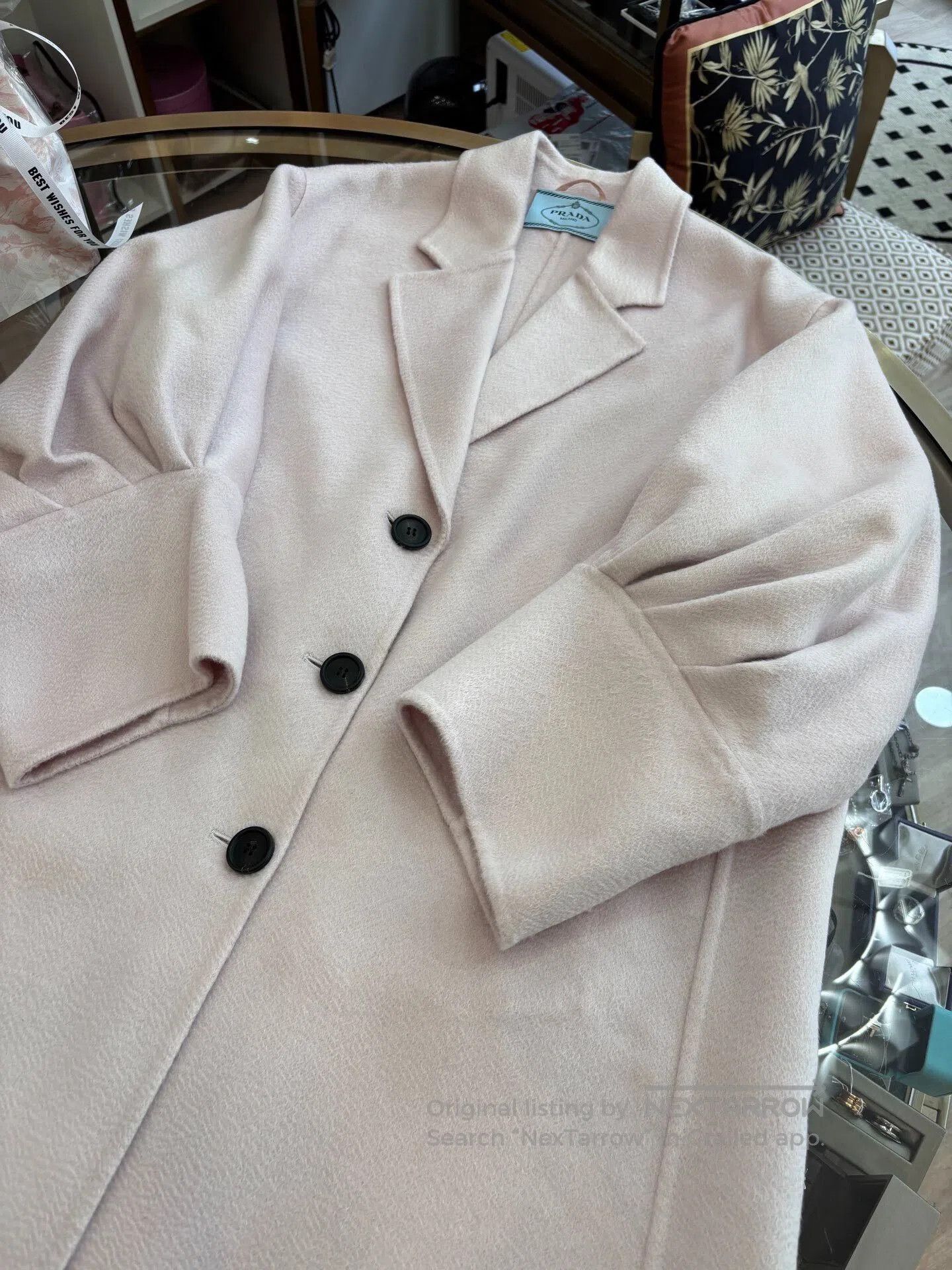 Prada New Prada Oversized Pink Cashmere Coat. Size S / US 4 / IT 40 - 4 Thumbnail