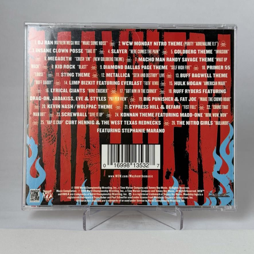 Designer VTG WCW Mayhem The Music CD - 1999 Album Very Rare Size ONE SIZE - 8 Thumbnail