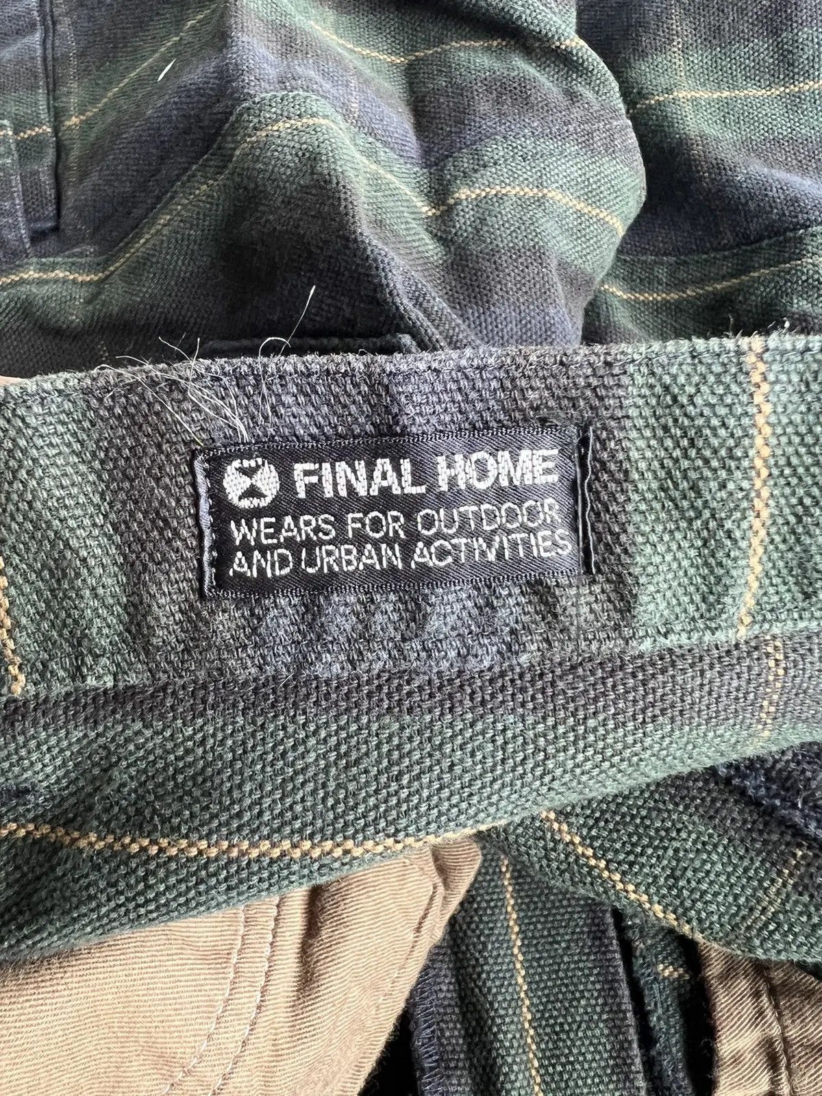 Final Home Tsumura FH Plaid Cargo Survival Pocket Parachute Jeans Pants Size US 30 / EU 46 - 9 Thumbnail