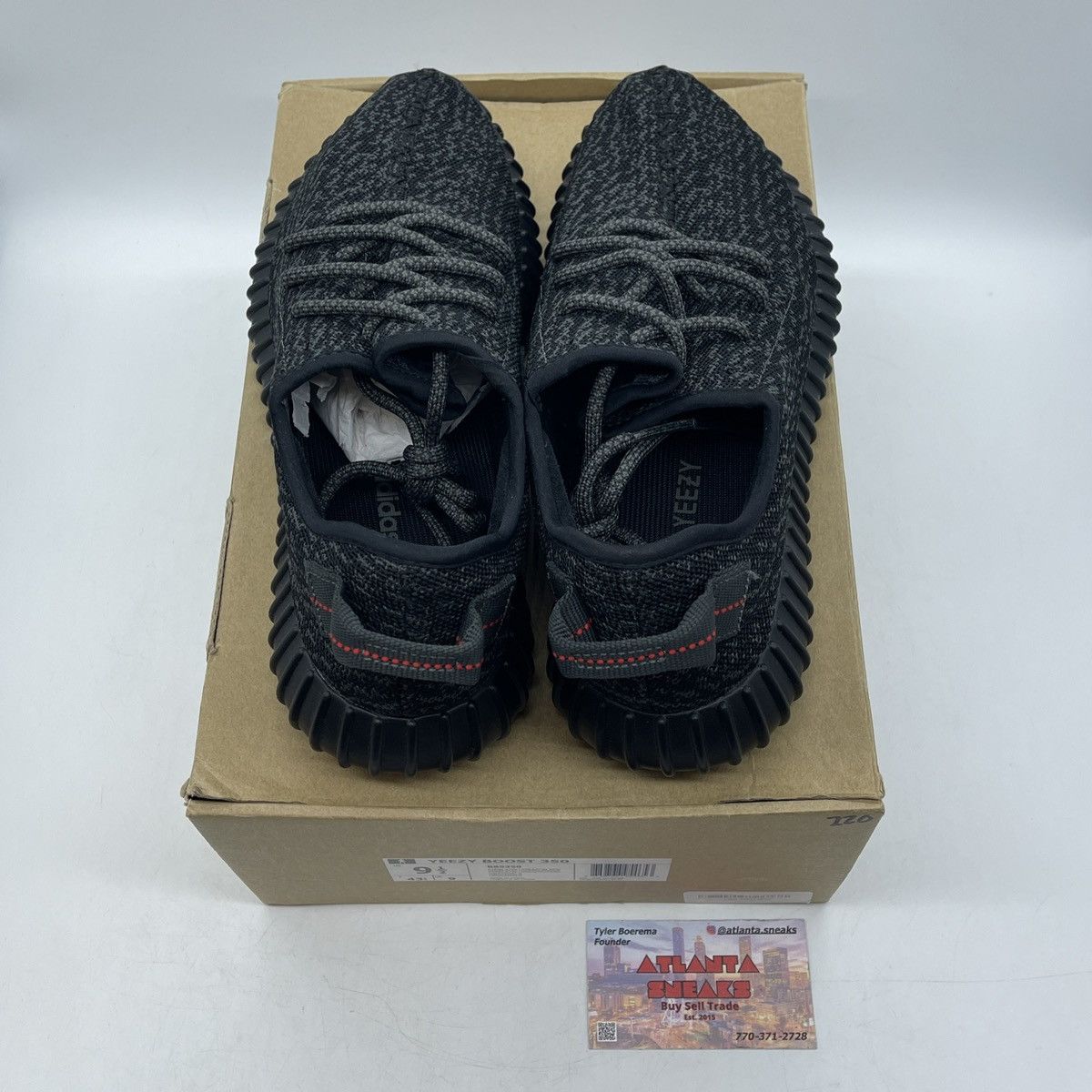 Adidas Yeezy boost 350 pirate black Size US 9.5 / EU 42-43 - 6 Thumbnail