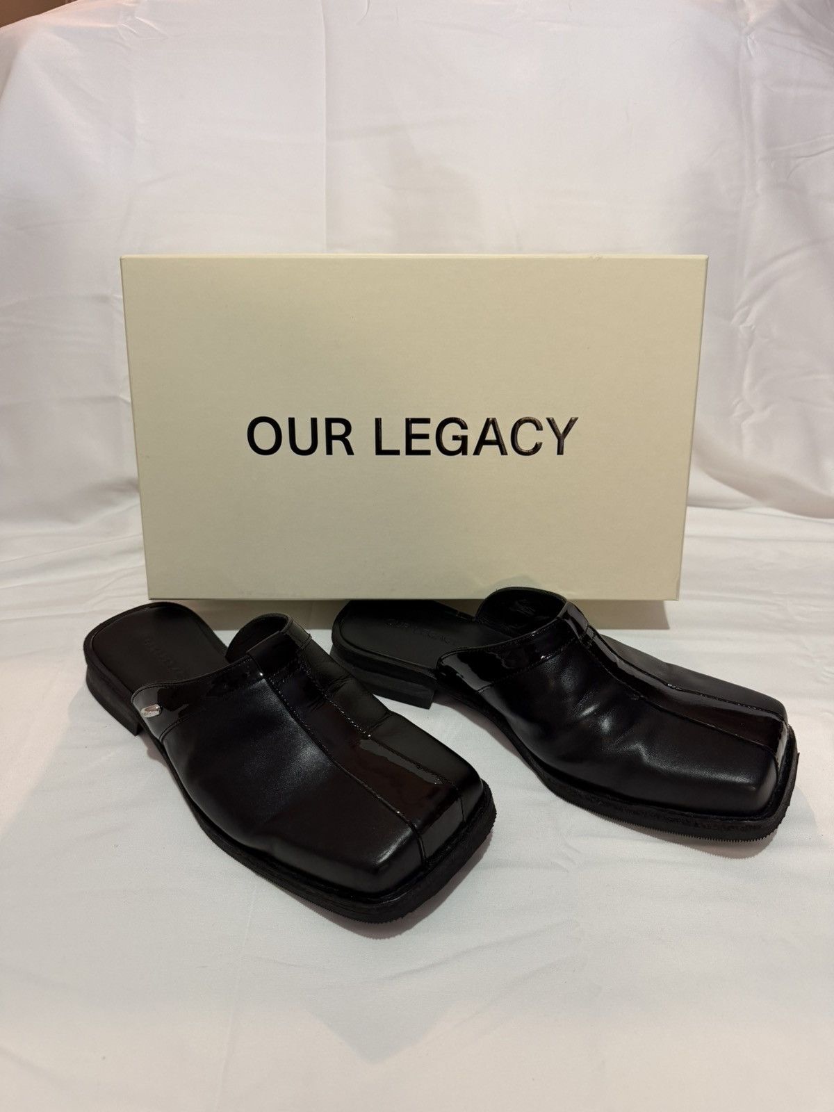 Our Legacy Our Legacy Blunt Mule Top Dyed Black Leather size 40 Size US 7 / EU 40 - 1 Thumbnail