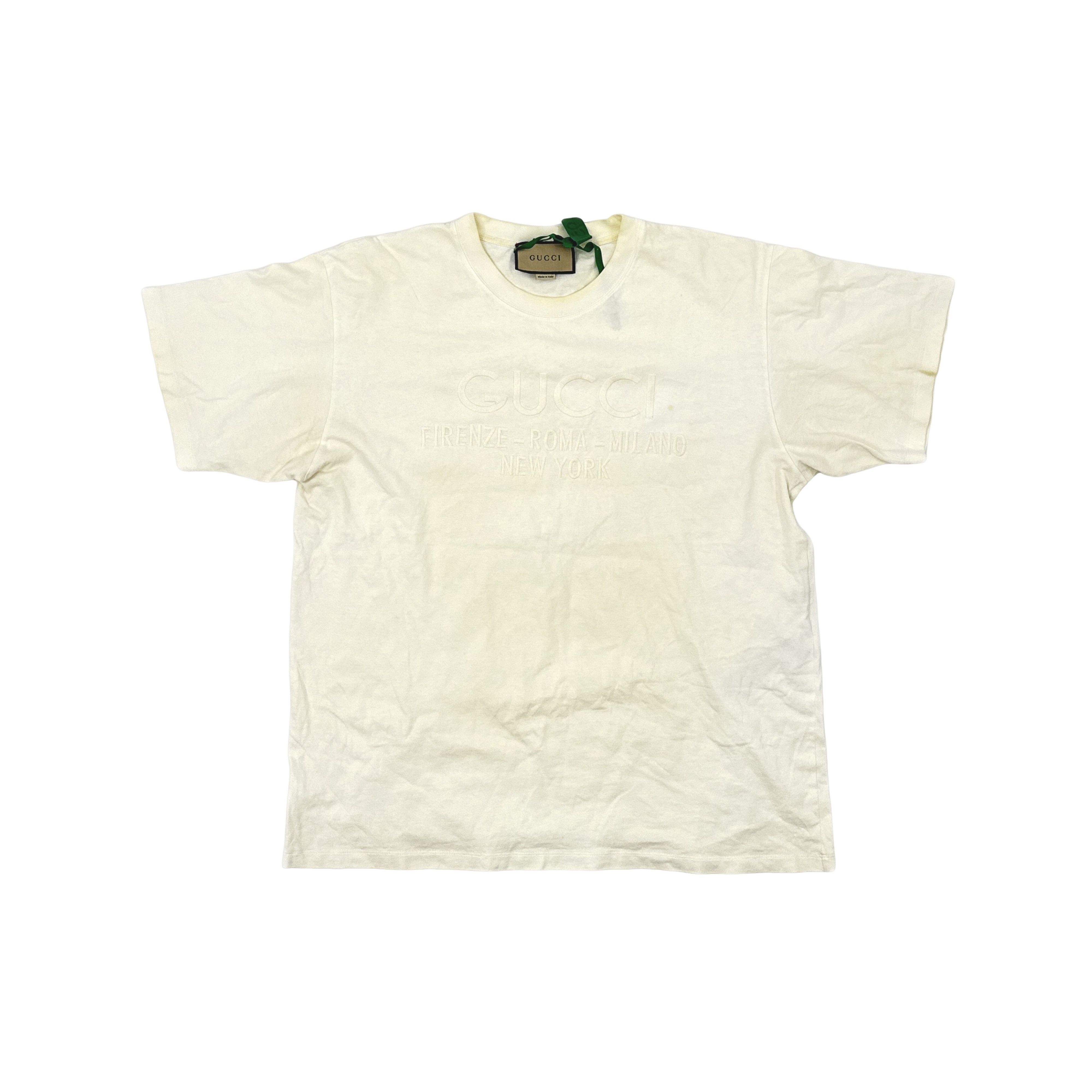 Gucci Gucci Embroidered City Logo T-Shirt Size M Size US M / EU 48-50 / 2 - 1 Thumbnail