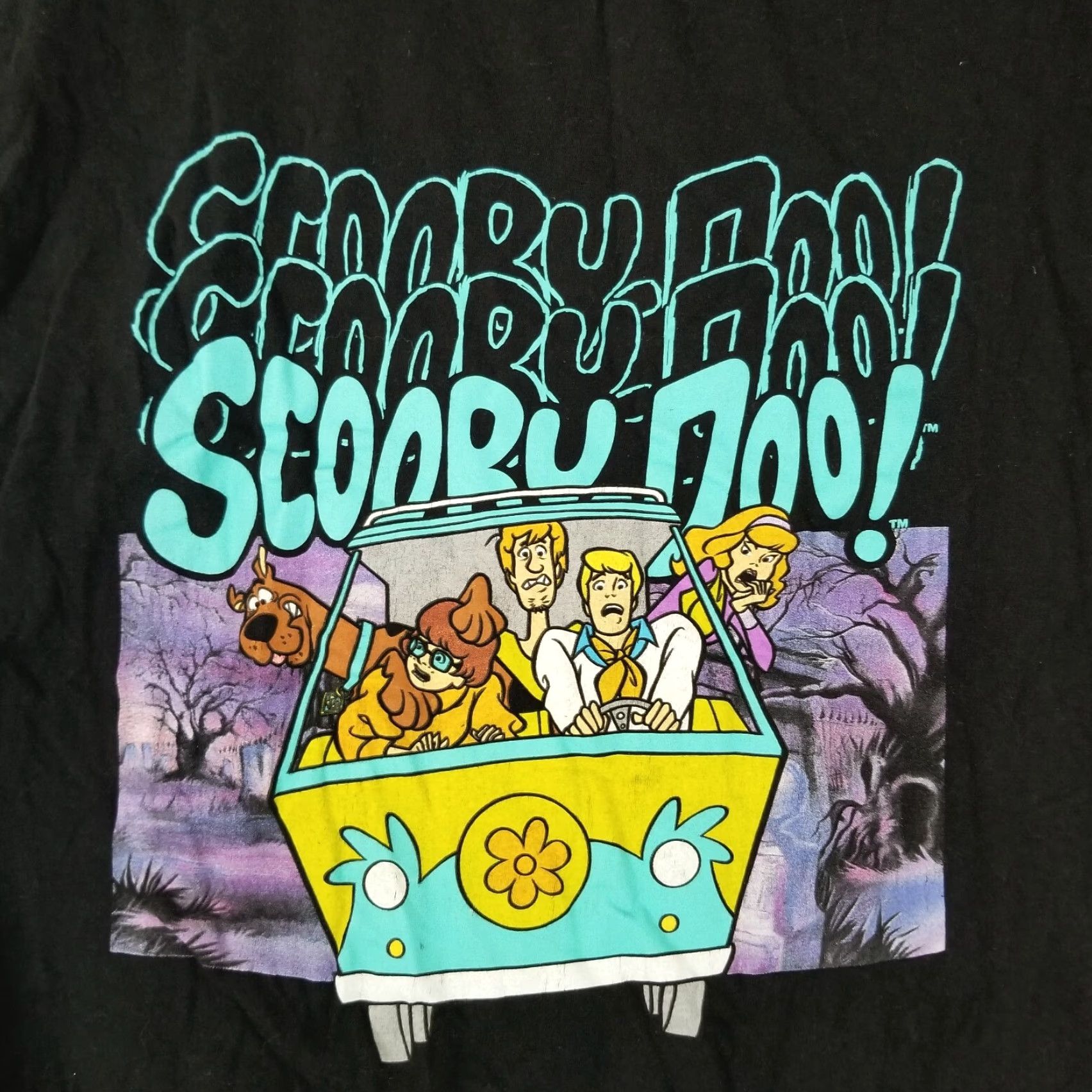 Vintage Scooby Doo Shirt Adult XL Short Sleeve Graphic Black T-Shirt Men's Womens Unisex Size US XL / EU 56 / 4 - 2 Thumbnail