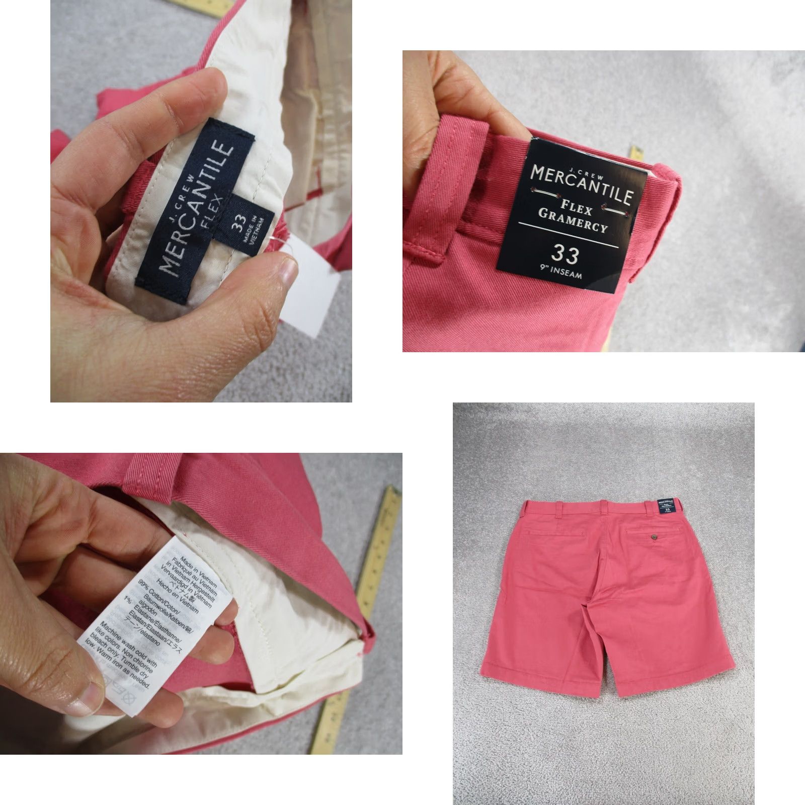 J.Crew J. Crew Mercantile Flex Shorts Mens 33 Red Chino 9" NEW Shirt Shorts Mens 33 Red Chinos 9" NEW Size US 33 - 8 Thumbnail