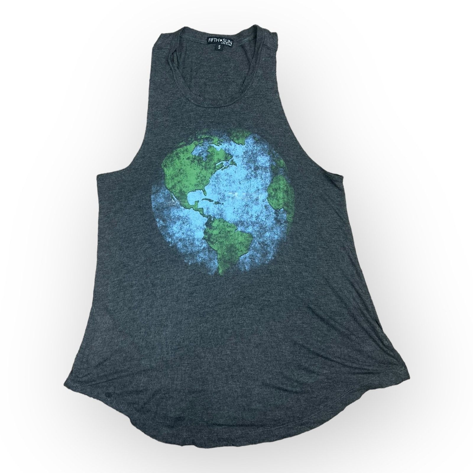 Nordstrom Fifth Sun Gray Earth Tank - Unique Plant Earth Graphic Size S / US 4 / IT 40 - 7 Thumbnail