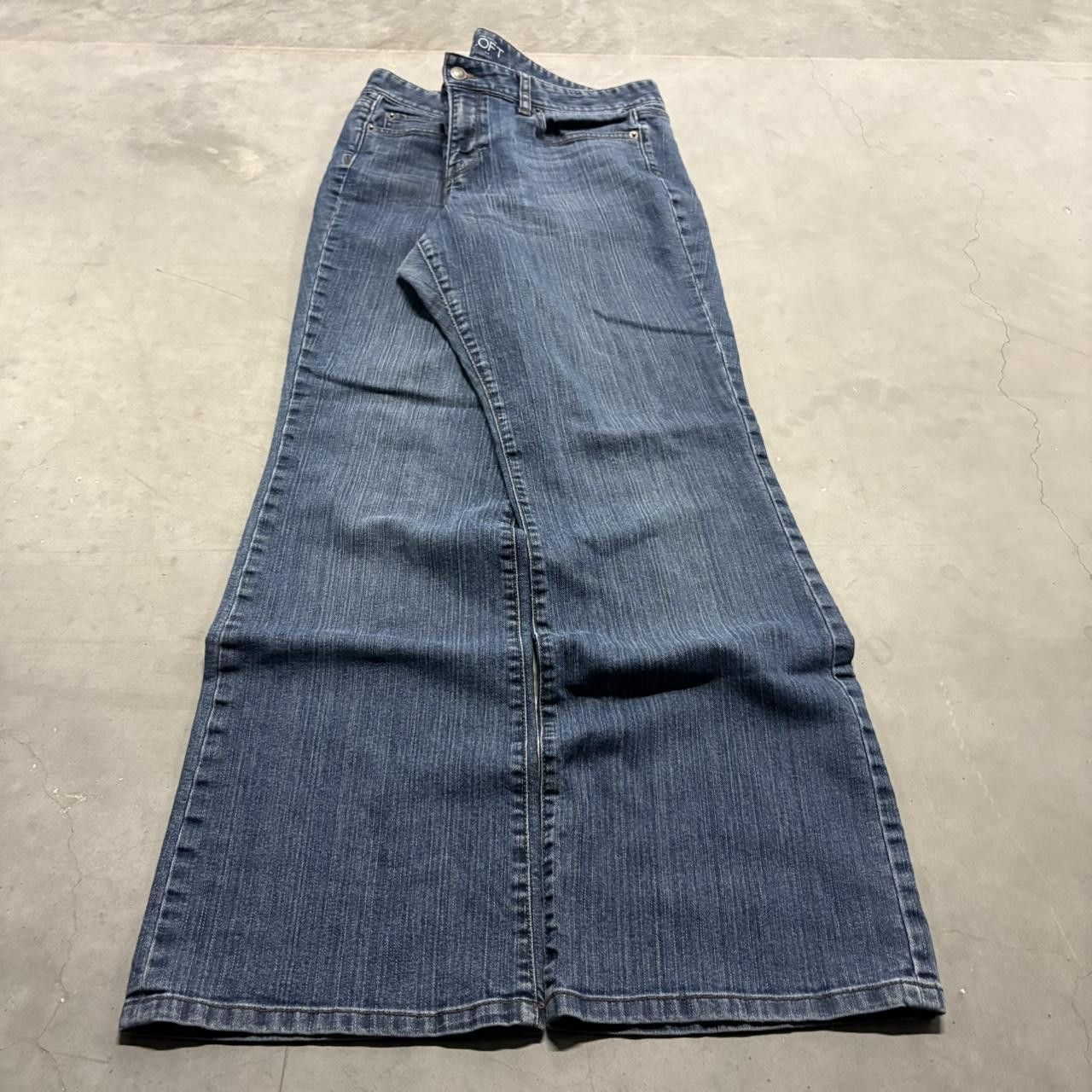 Vintage Crazy Vintage Y2K/2000s Flared Baggy Dark Blue Wash Denim Jeans! Size US 36 / EU 52 - 3 Thumbnail