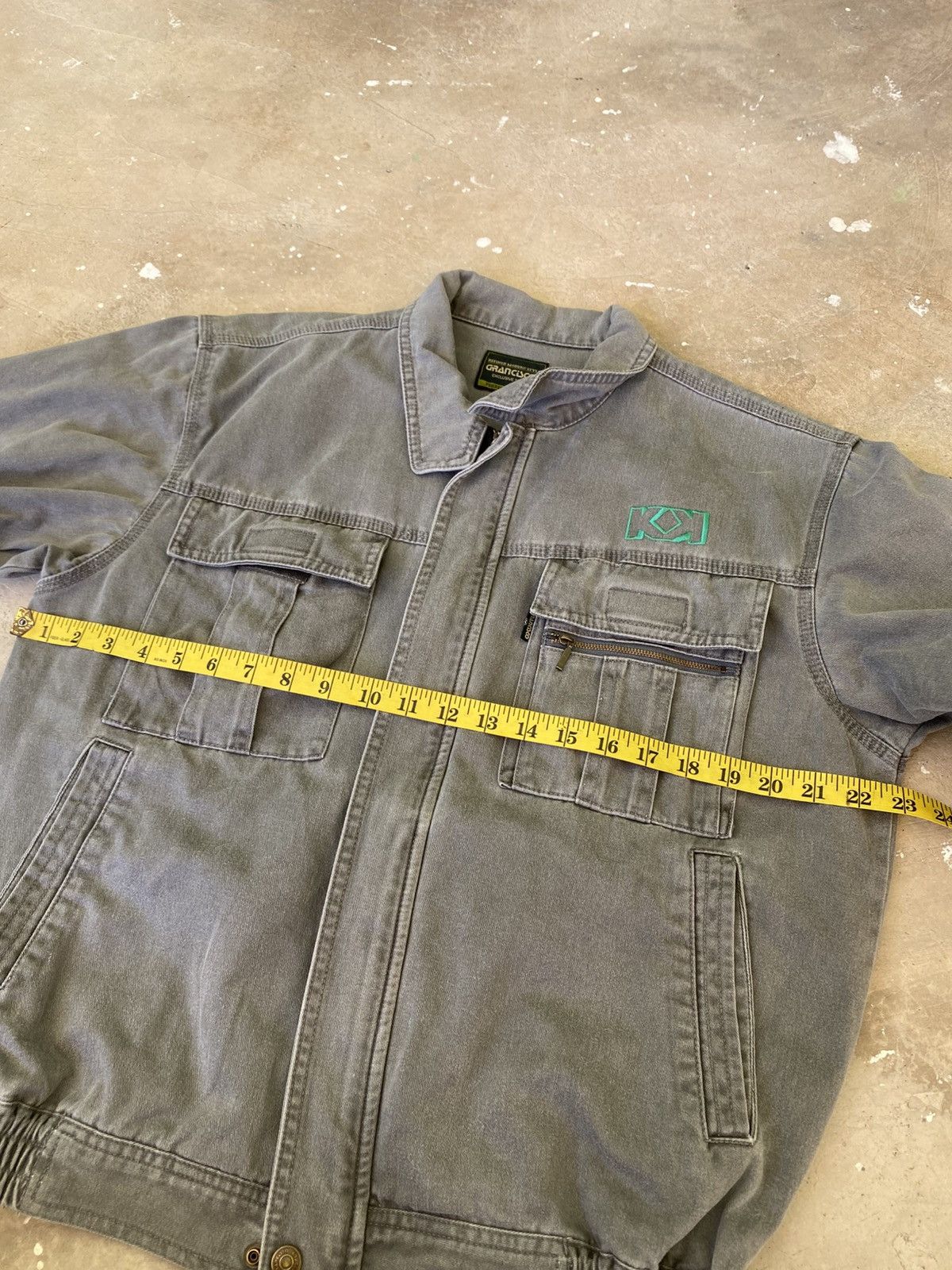 Japanese Brand Grancisco Japanese Workwear Utility Jacket Gray Size US L / EU 52-54 / 3 - 12 Thumbnail